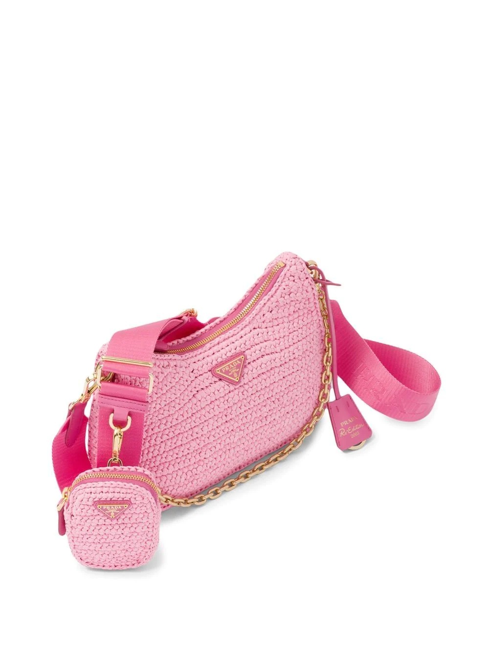 Re-Edition 2005 raffia shoulder bag - 4