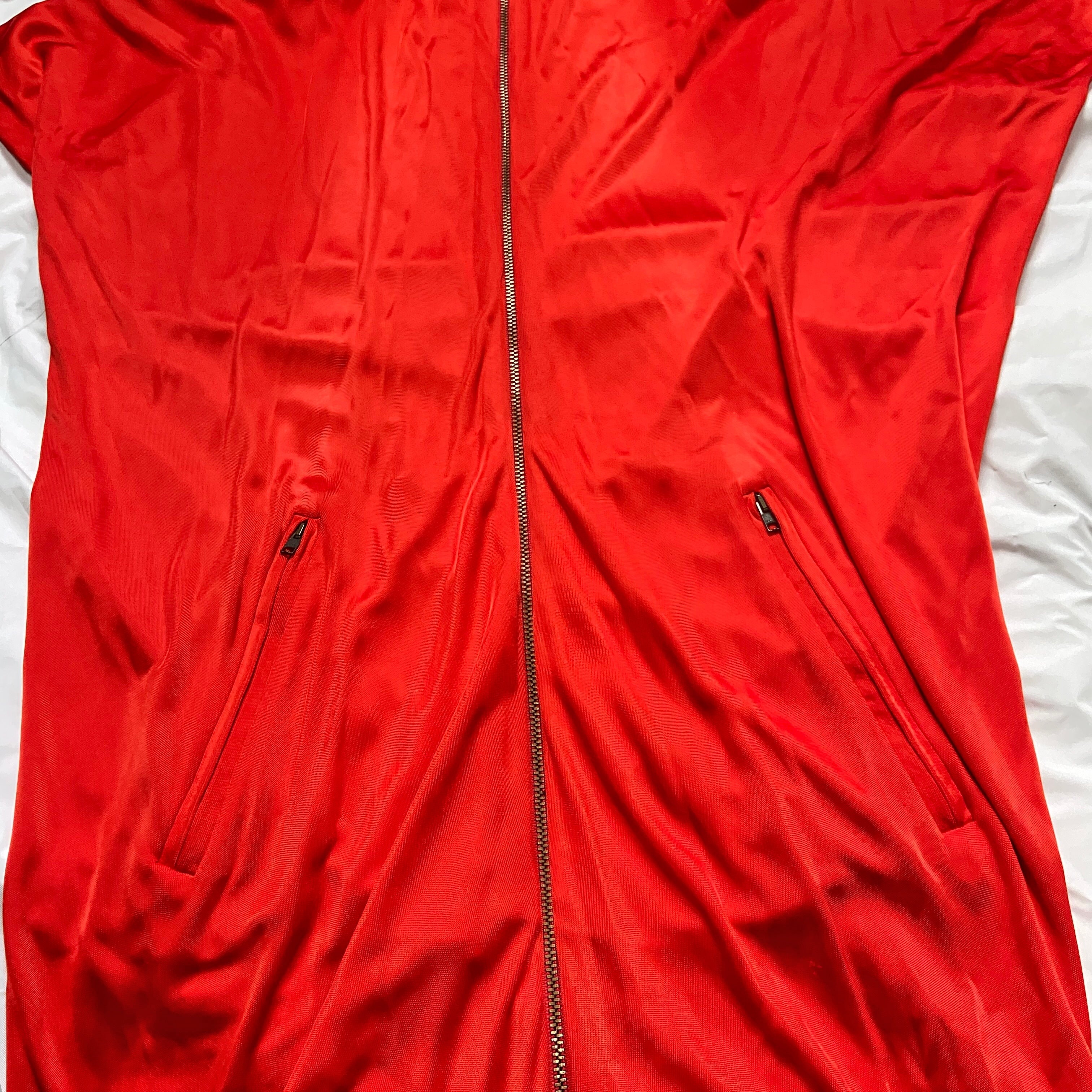 Jean Paul Gaultier fall 2007 red bomber zip dress - 7