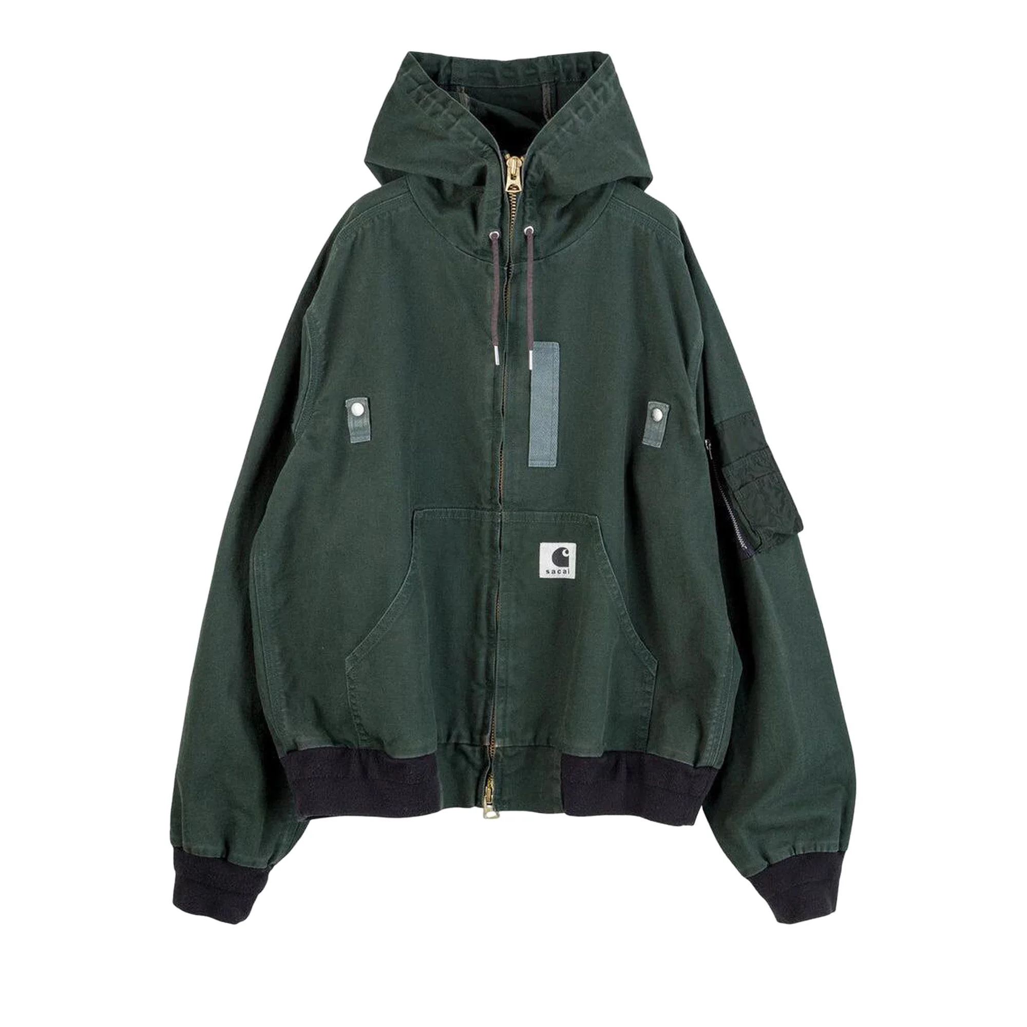 Sacai x Carhartt WIP Washed Duck Hooded Blouson 'Green' - 1