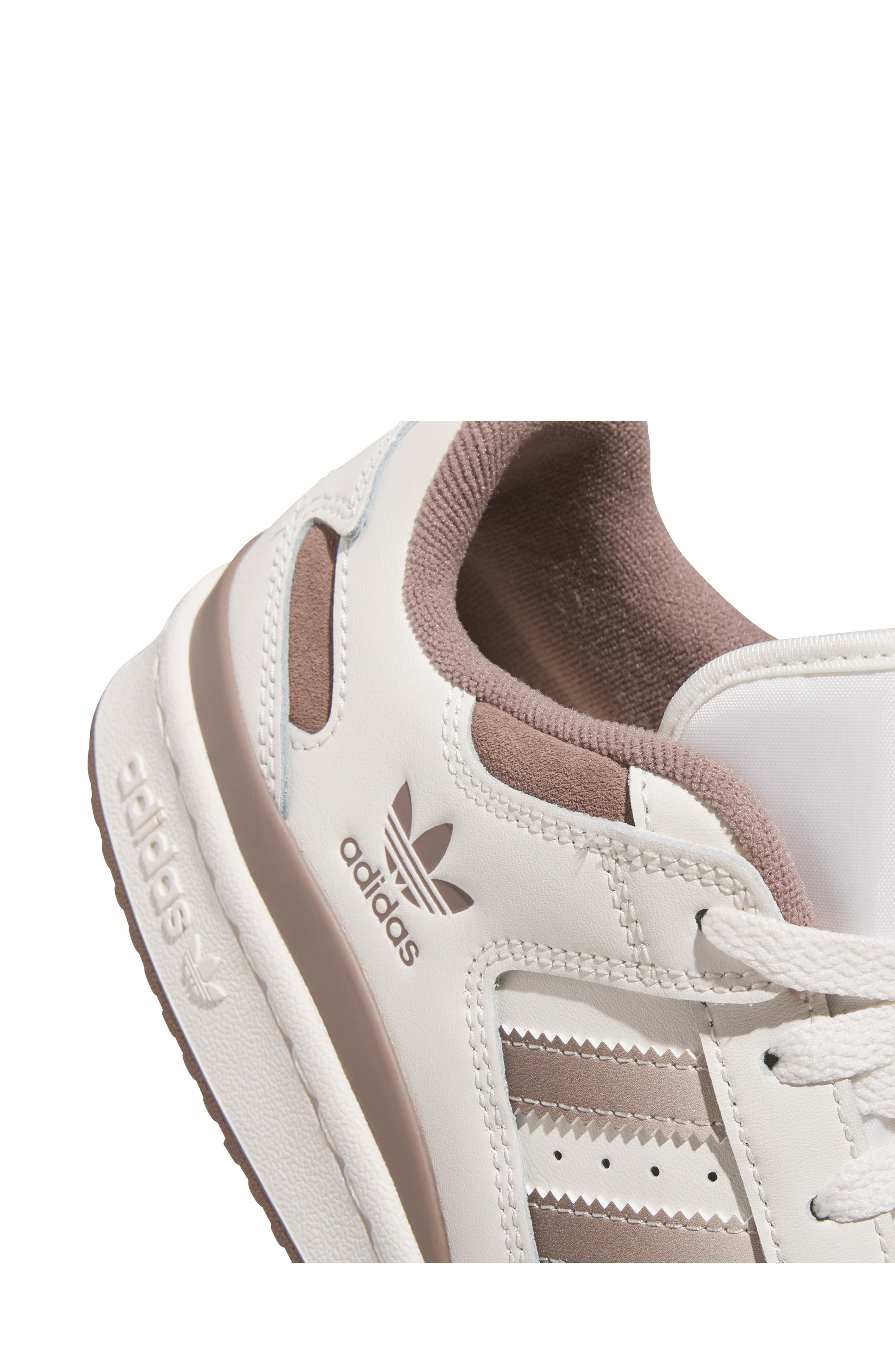 adidas Forum Low CL Basketball Sneaker in Cloud White/White/Brown at Nordstrom - 7