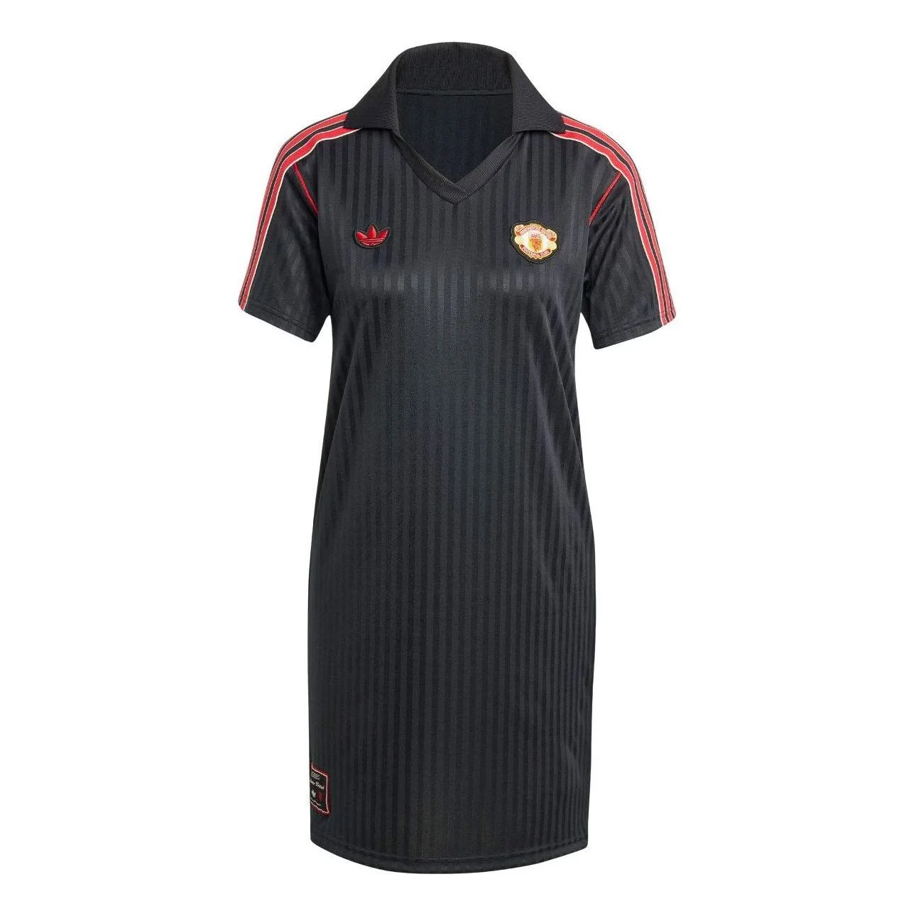 (WMNS) adidas Manchester United Terrace Icons Dress 'Black Red' JF0385 - 1