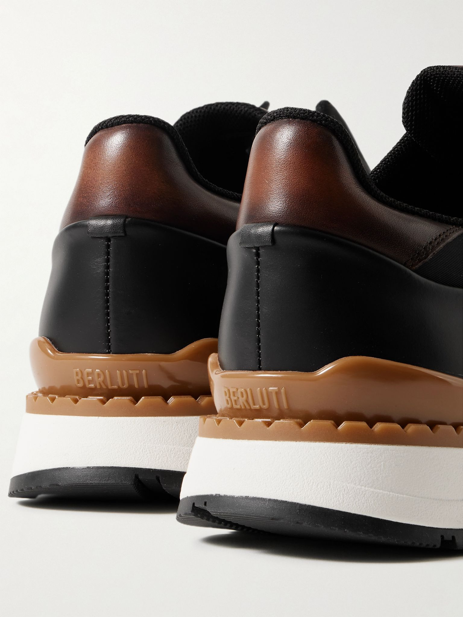 Fast Track Torino Leather and Shell Sneakers Black - 5