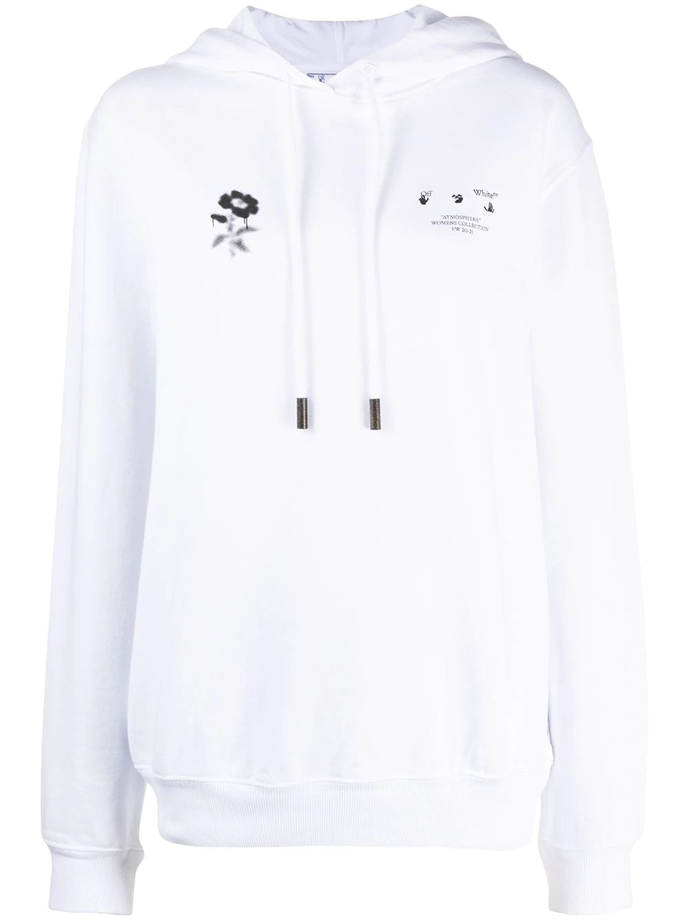 logo print hoodie - 1