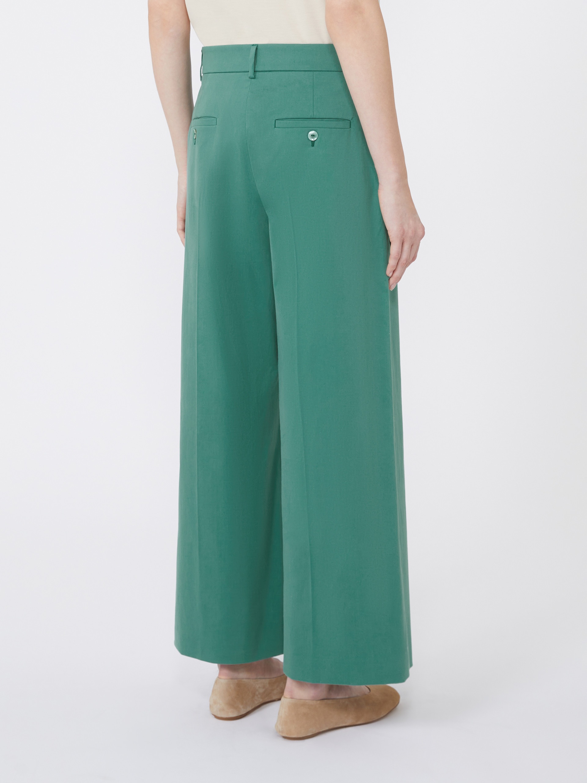 URIAL Cotton satin cropped trousers - 4