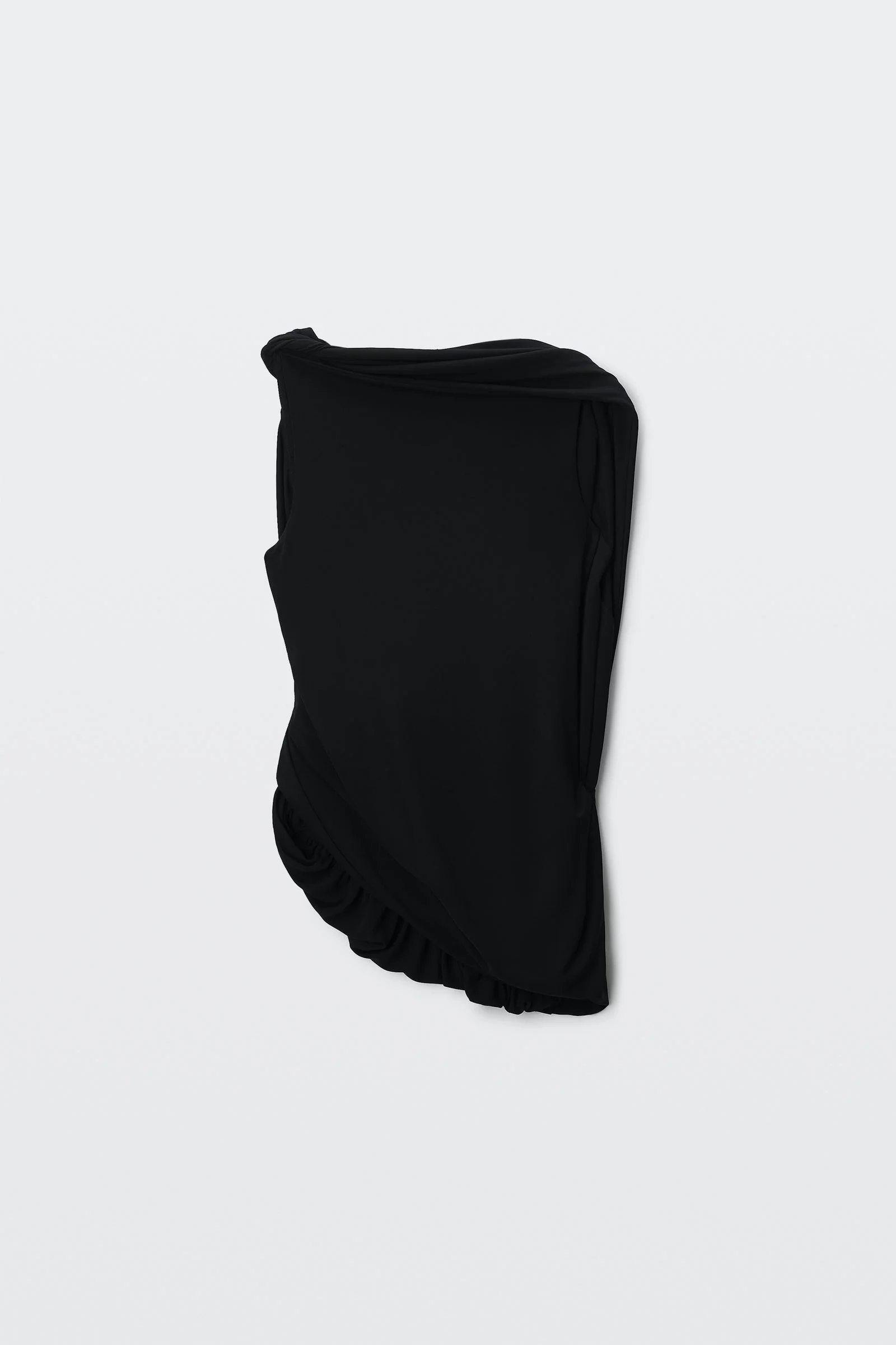 asymmetric drape twisted top - 1