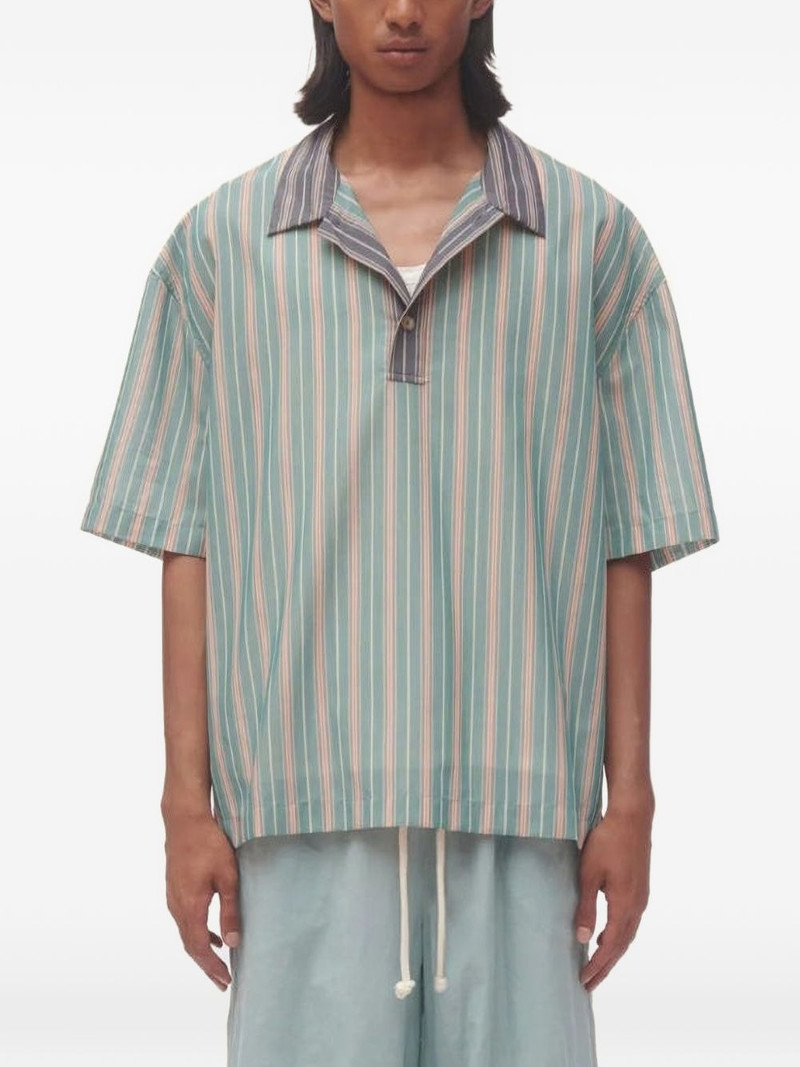 striped short-sleeve cotton shirt 1