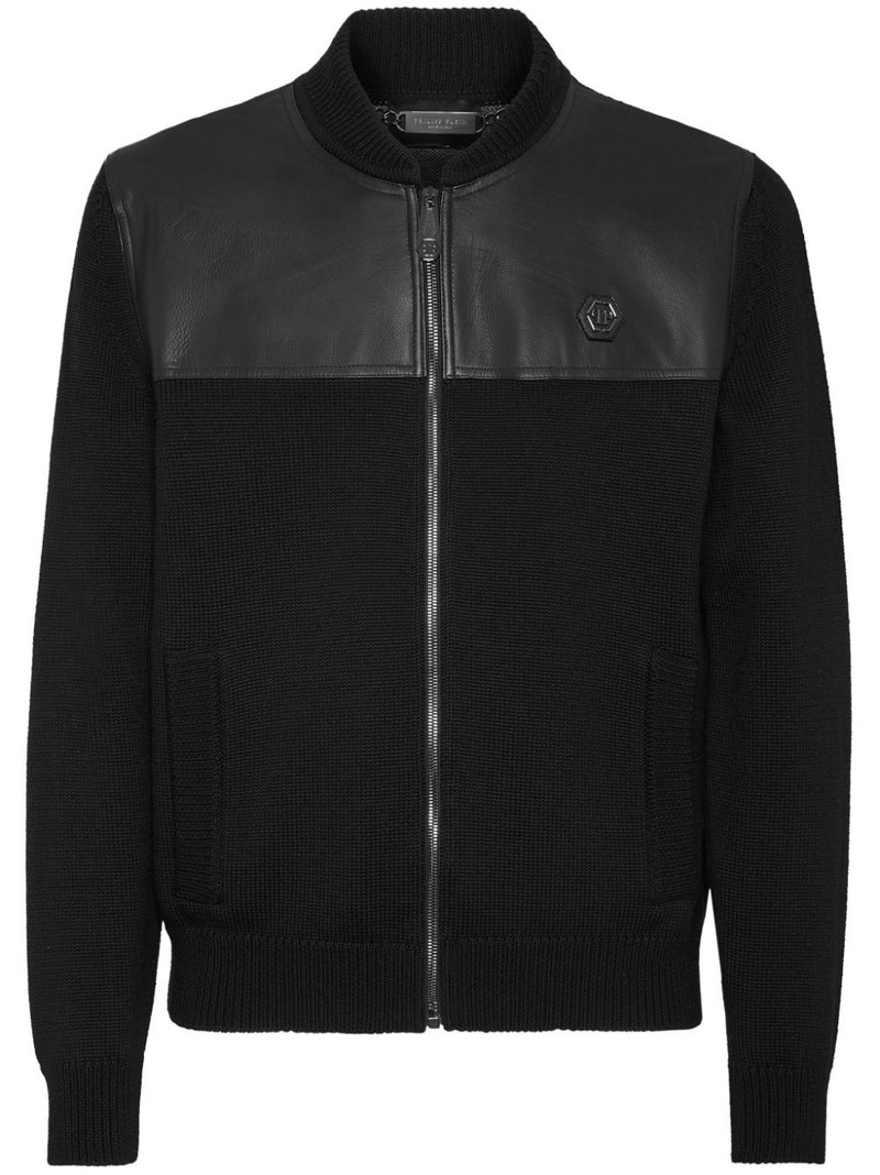 merino wool Skull bomber jacket 1