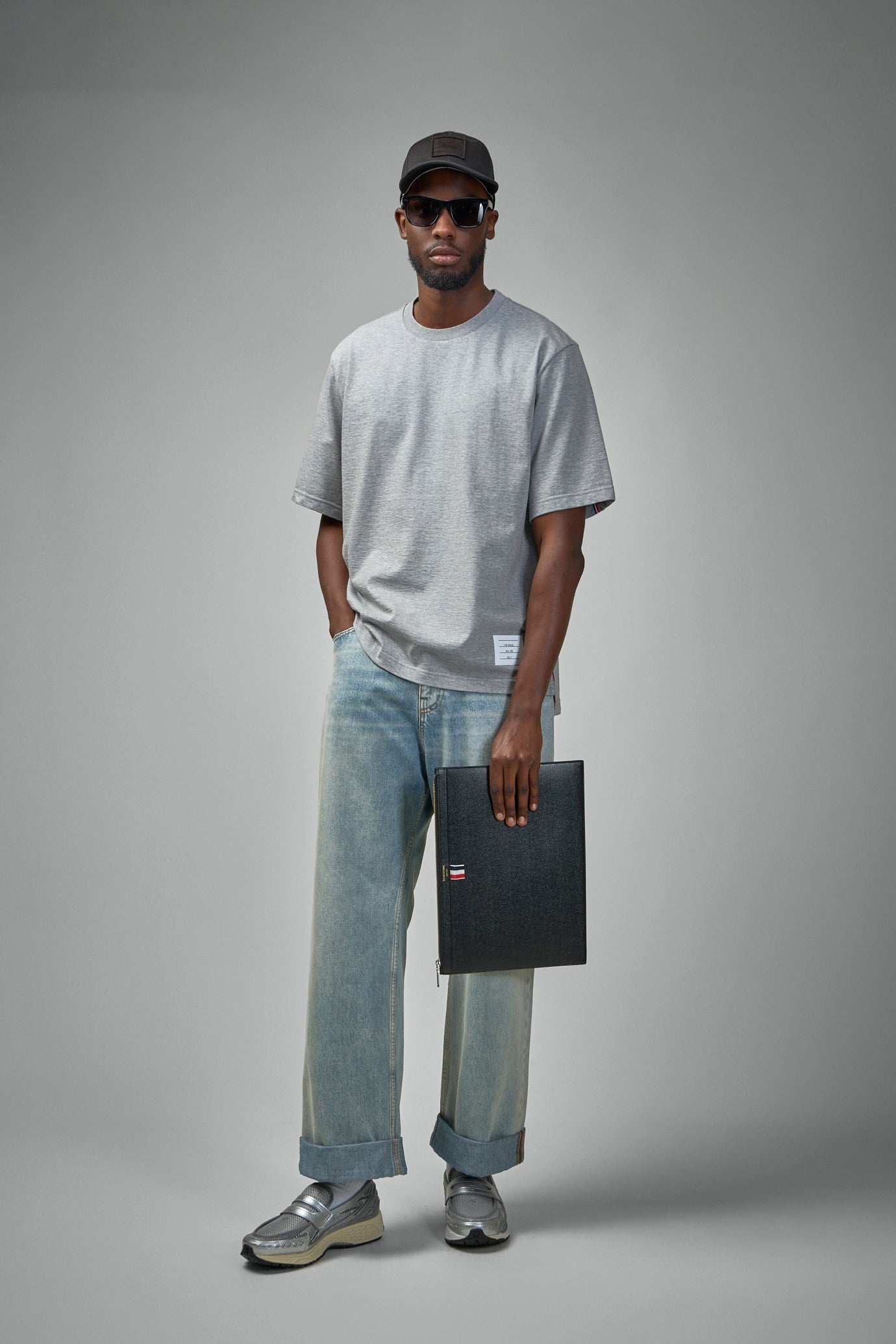 Oversized Short Sleeve Tee W/ RWB Knit Trim - 2