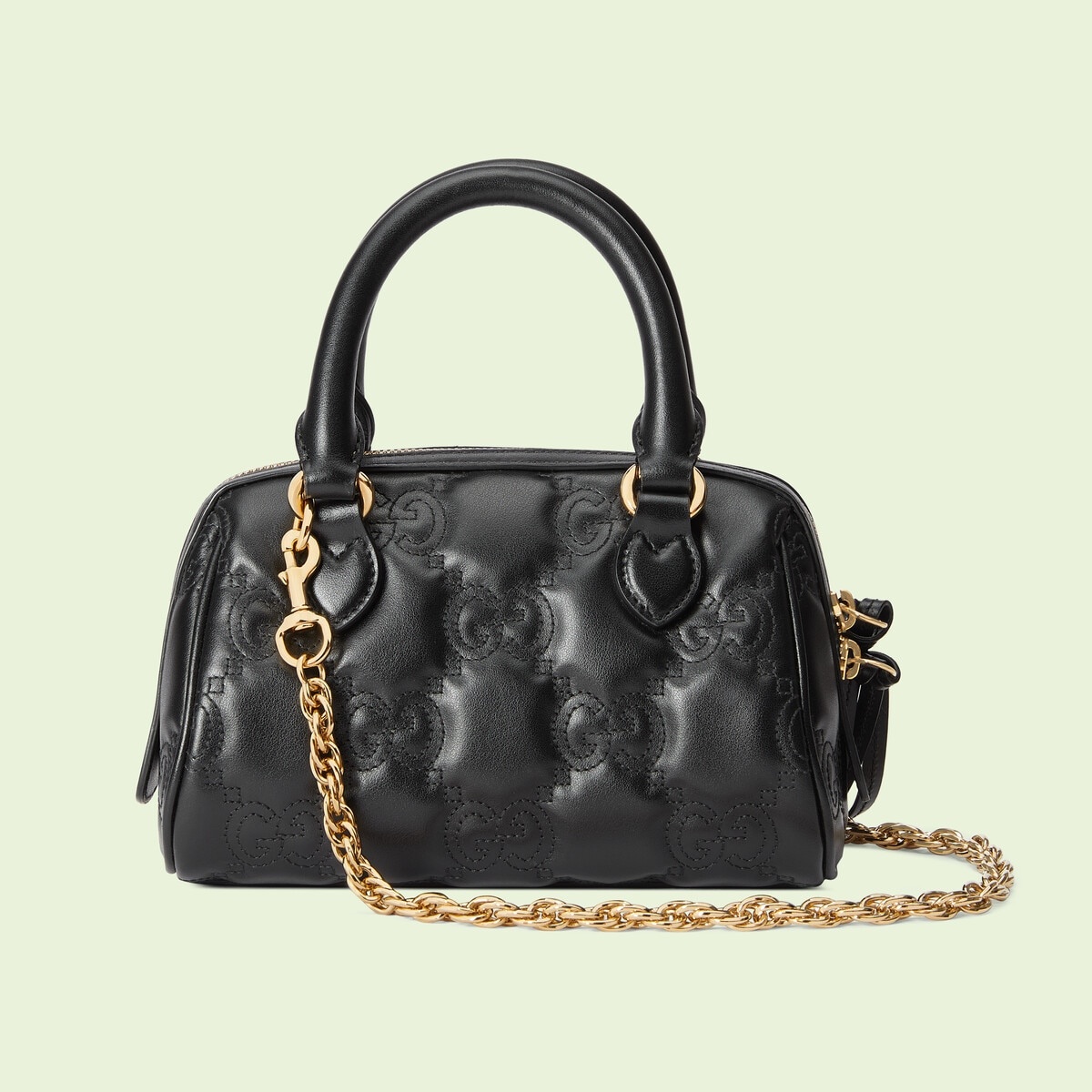 GG matelassé leather top handle bag - 8
