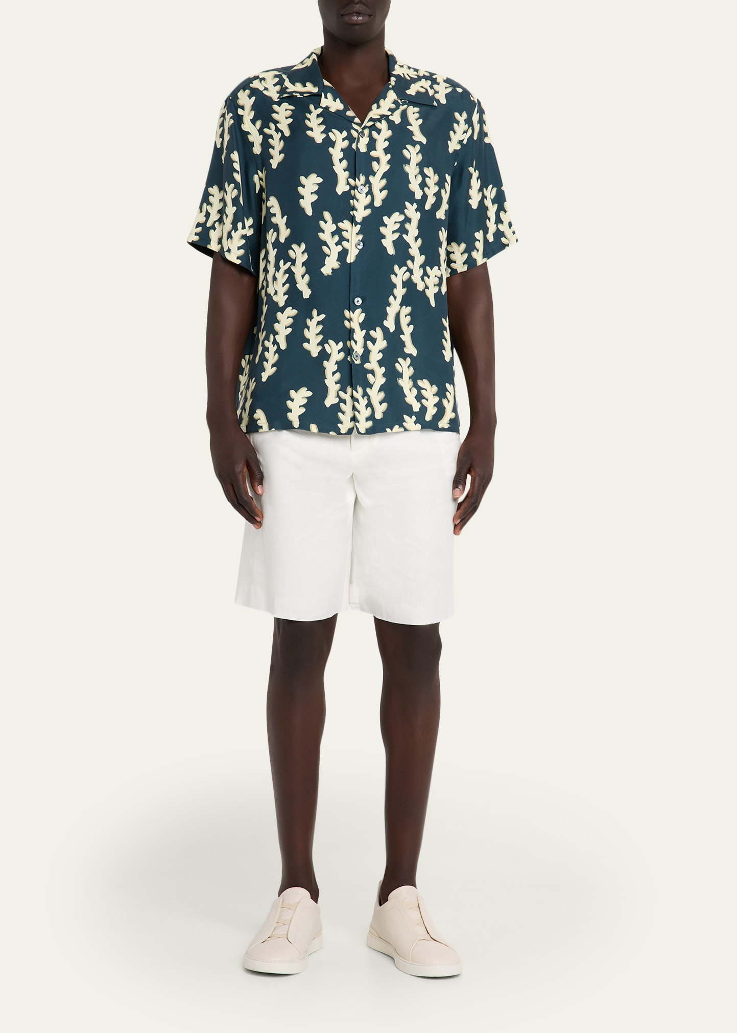 Men's Silk Oasi Print Camp Shirt - 2