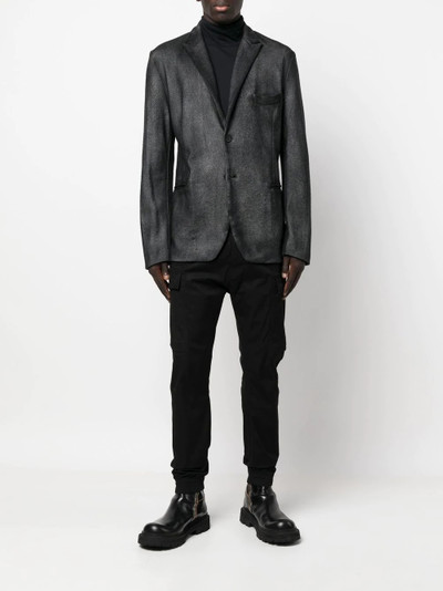 Avant Toi faded single-breasted blazer outlook