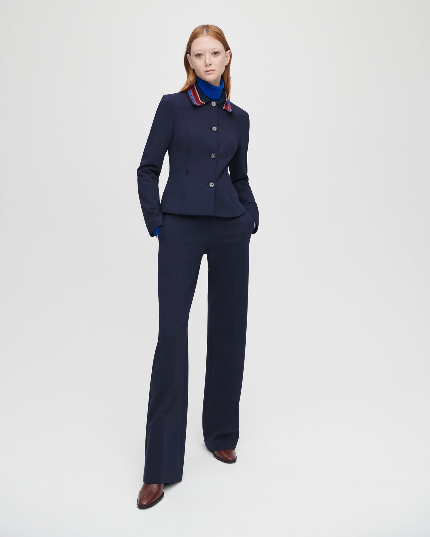 Navy Milano Jersey Jacket - 5