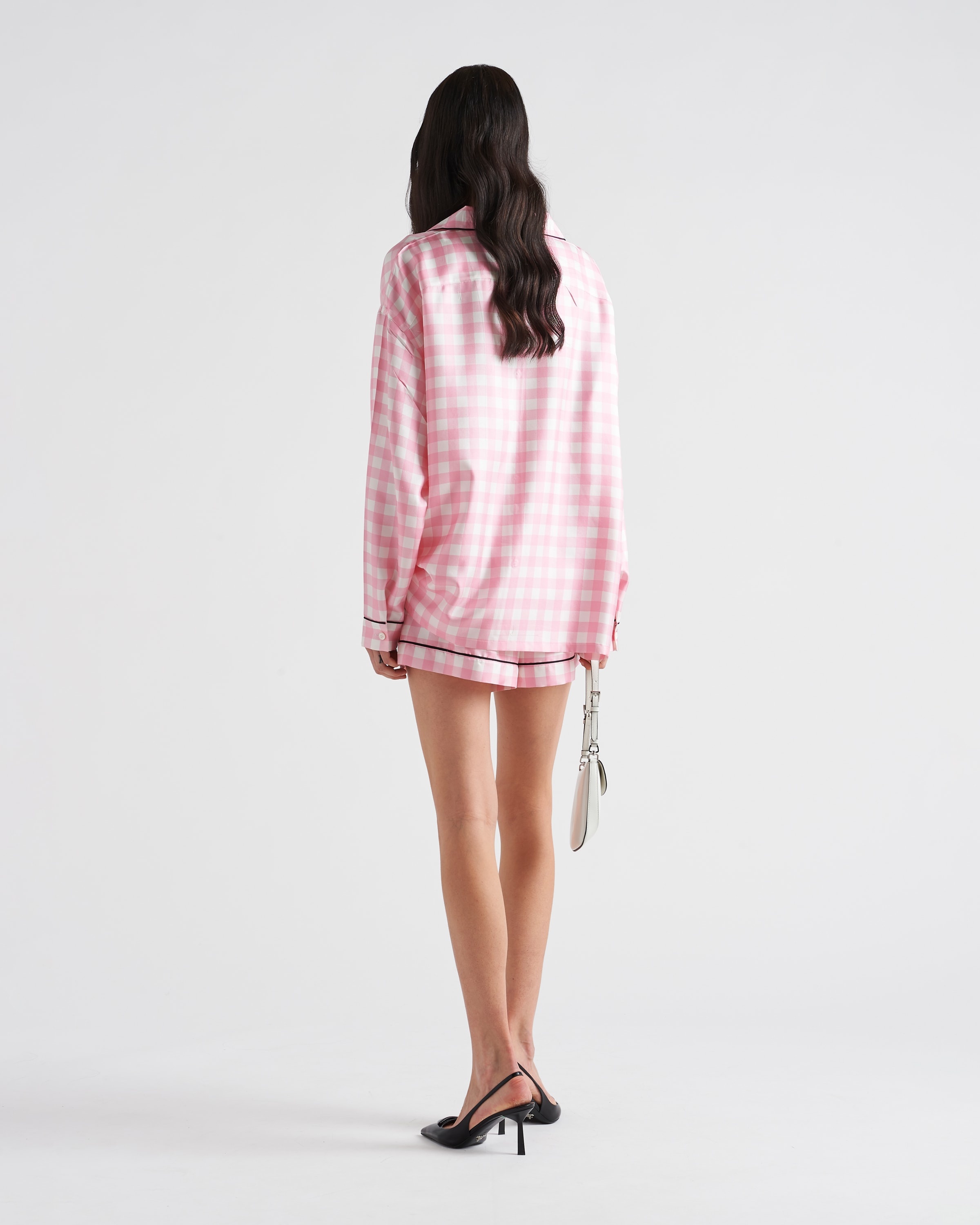 Gingham check twill shorts - 5