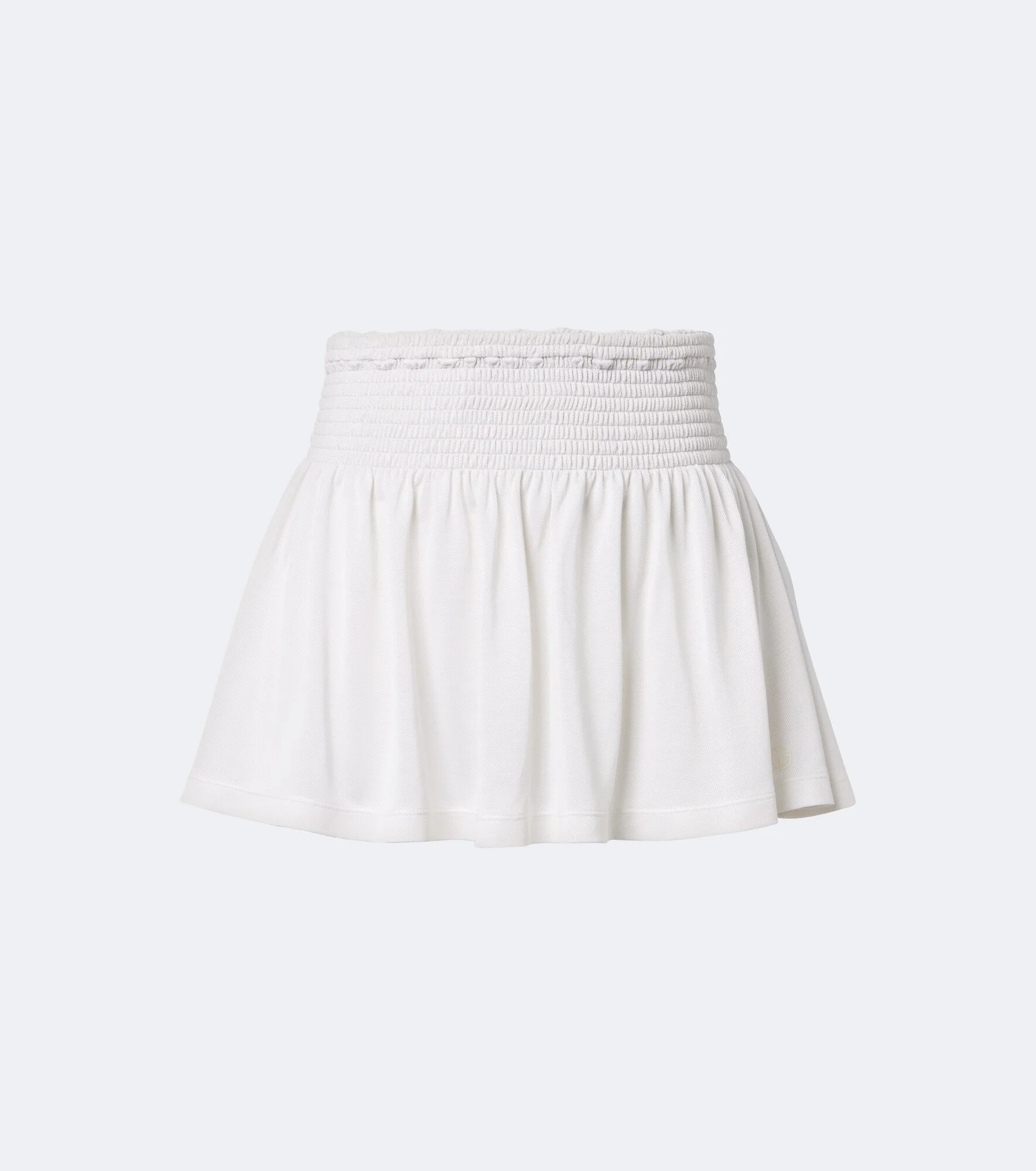 Shirred silk miniskirt - 1