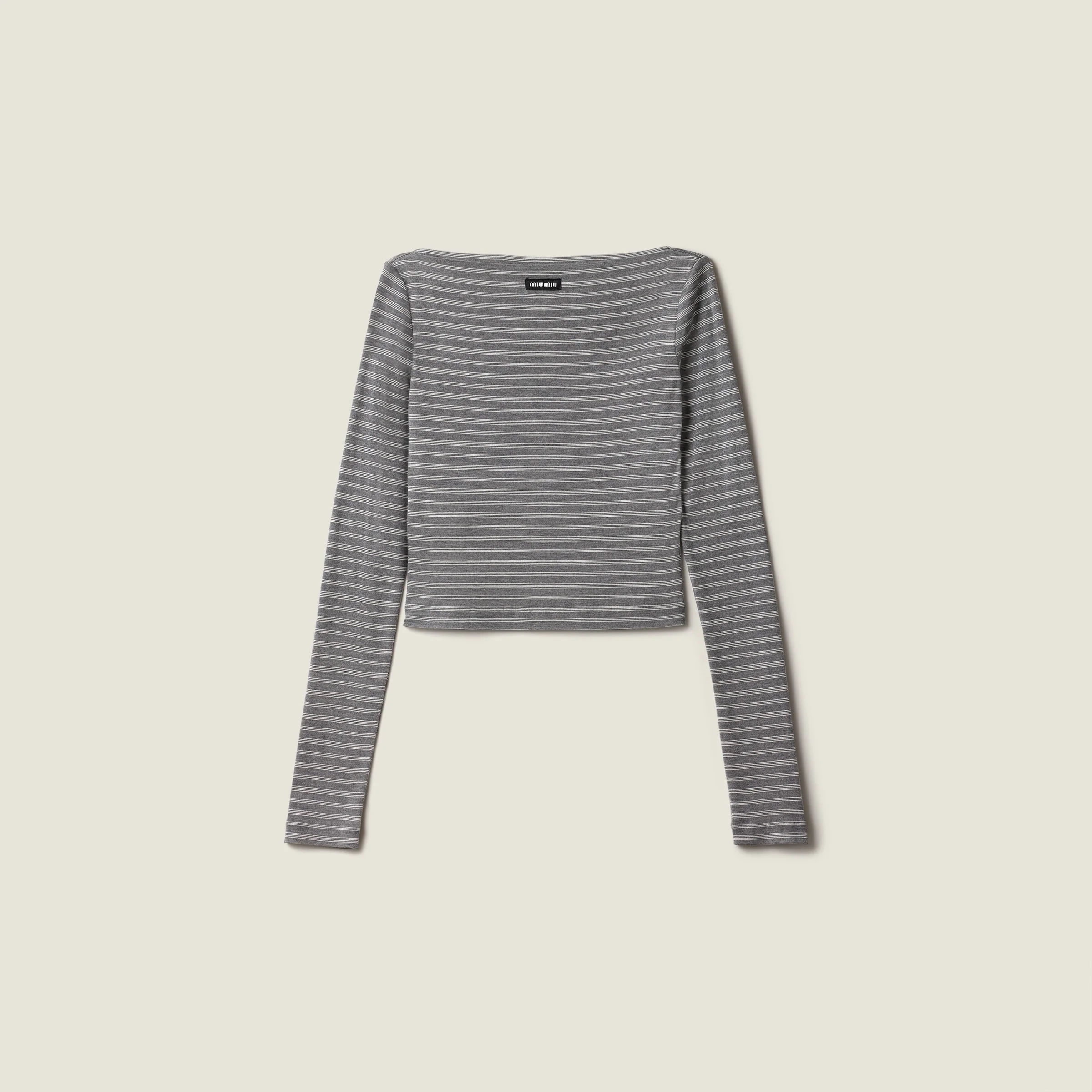 Striped jersey top - 1