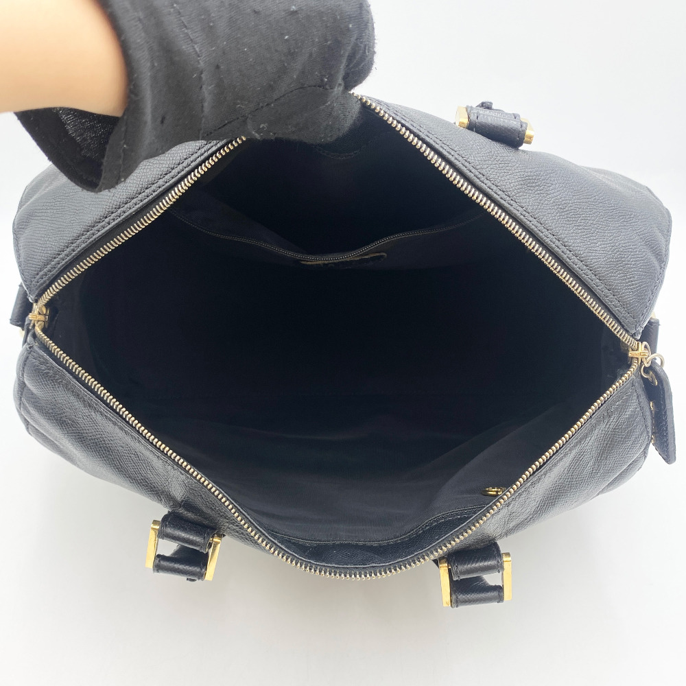 Chanel No. 5 Black Leather Duffel Bag - 12