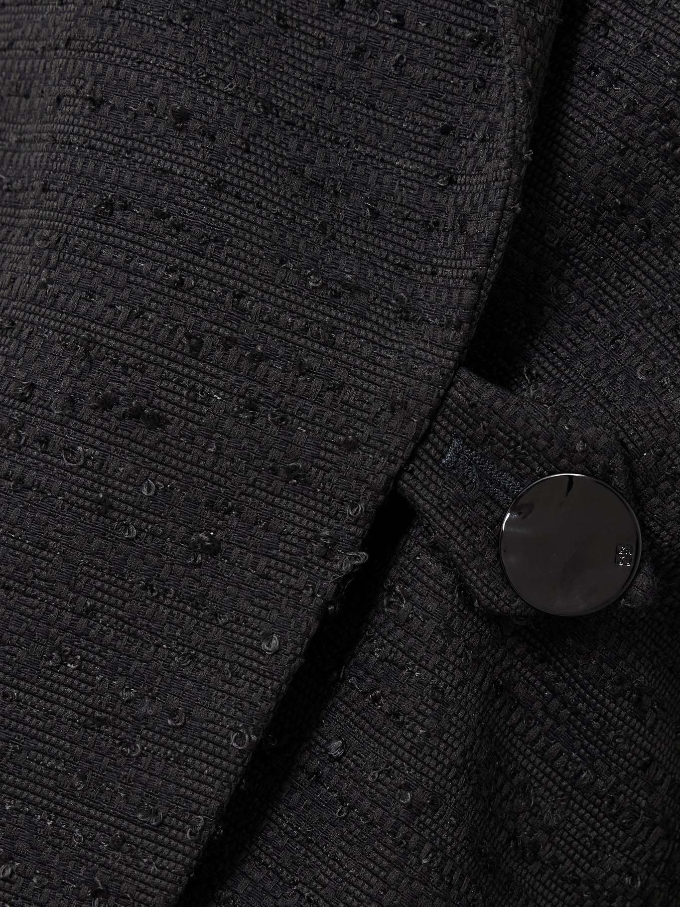 Frayed cotton-blend bouclé blazer - 4