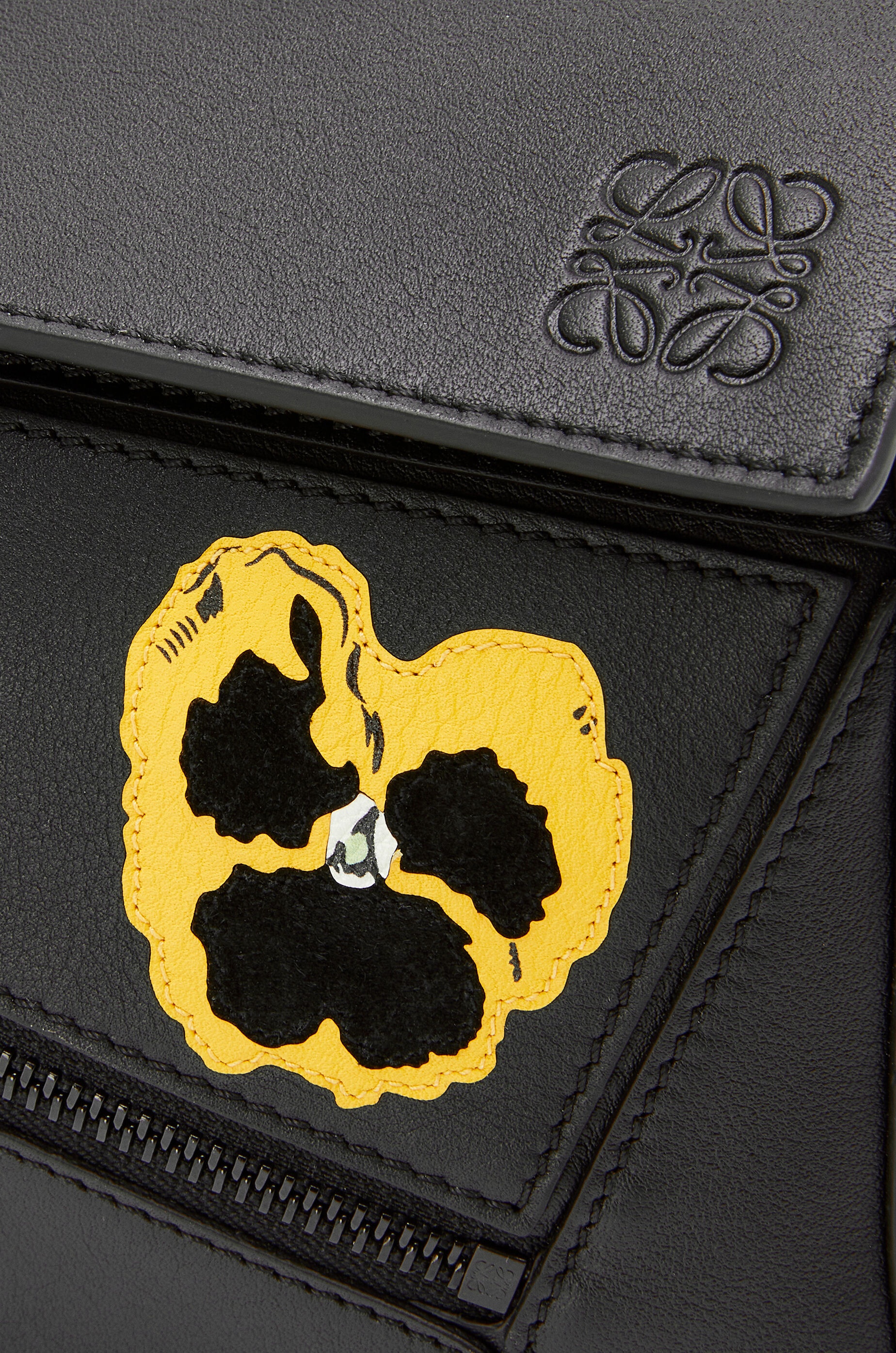 Pansies Small Puzzle bumbag in classic calfskin 7