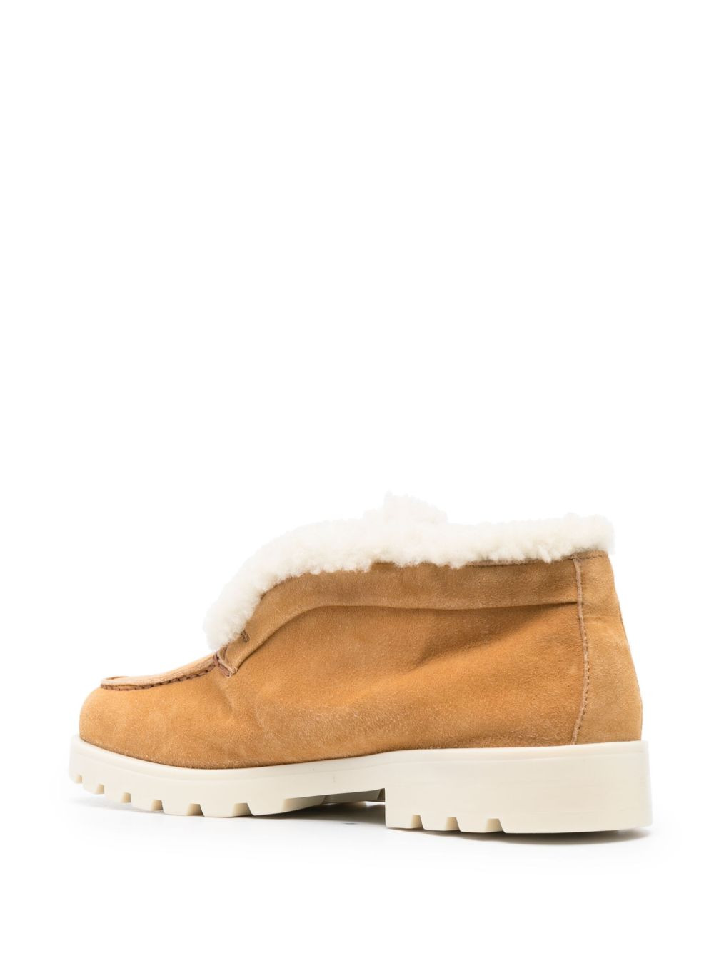 shearling suede loafers - 3