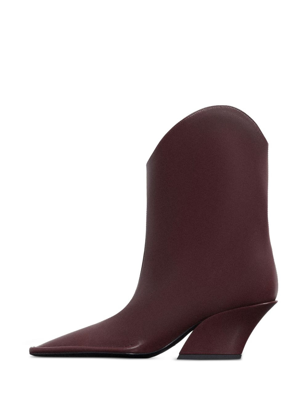 65mm square-toe sculpted-heel boots - 2