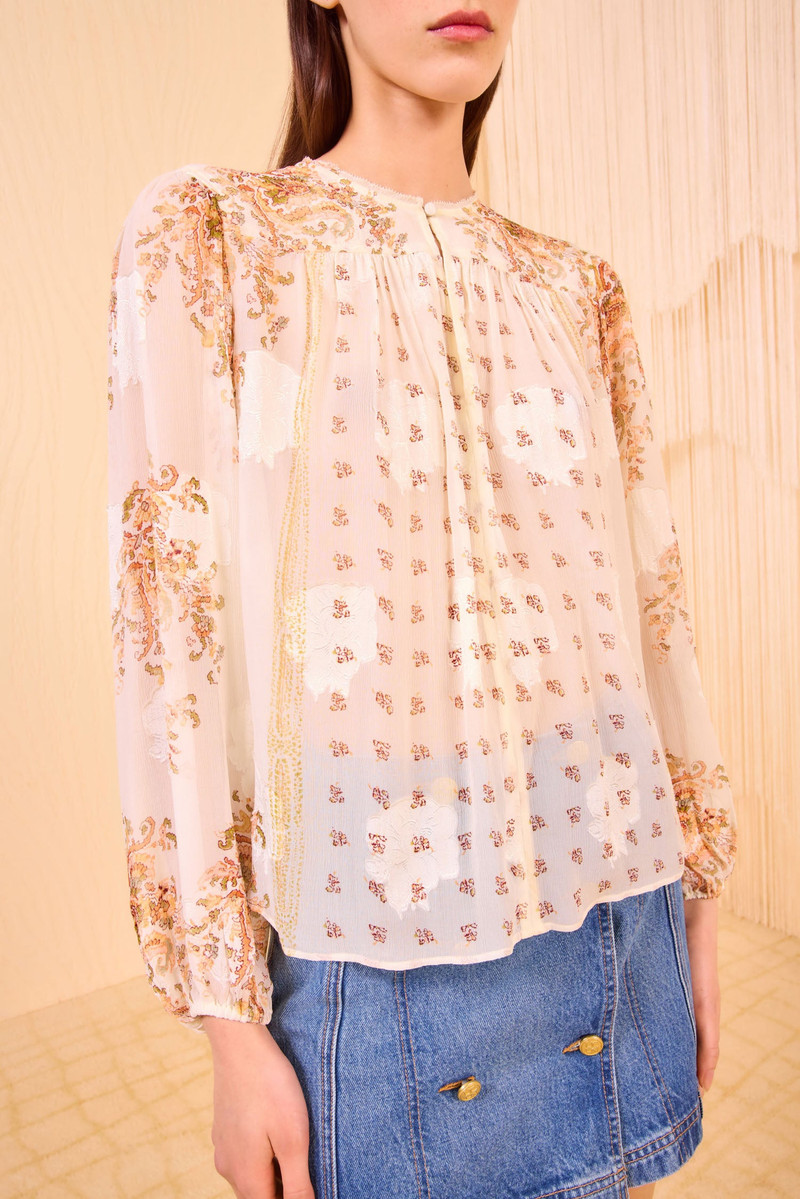 ULLA JOHNSON Aster Long Sleeve Blouse outlook