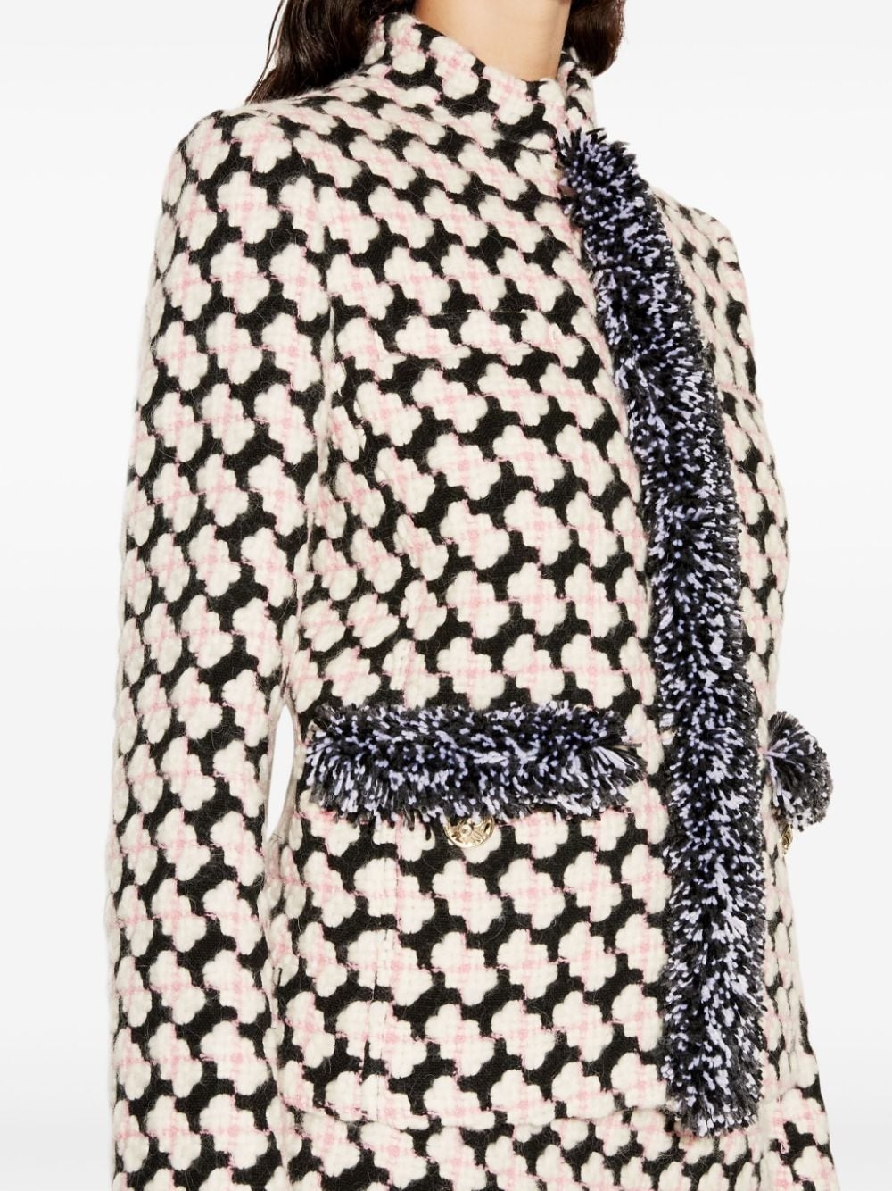 fringed tweed jacket - 5