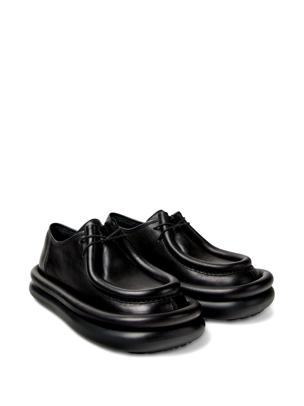 Aqua leather platform shoes - 2