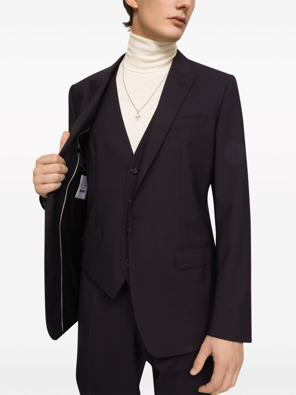 single-breasted virgin-wool blazer and waistcoat set - 5