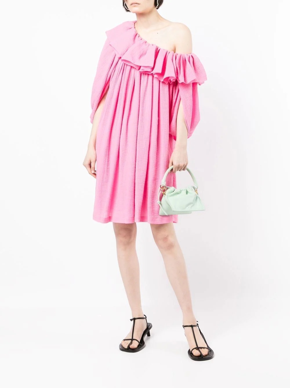 ruffled one-shoulder dress - 2