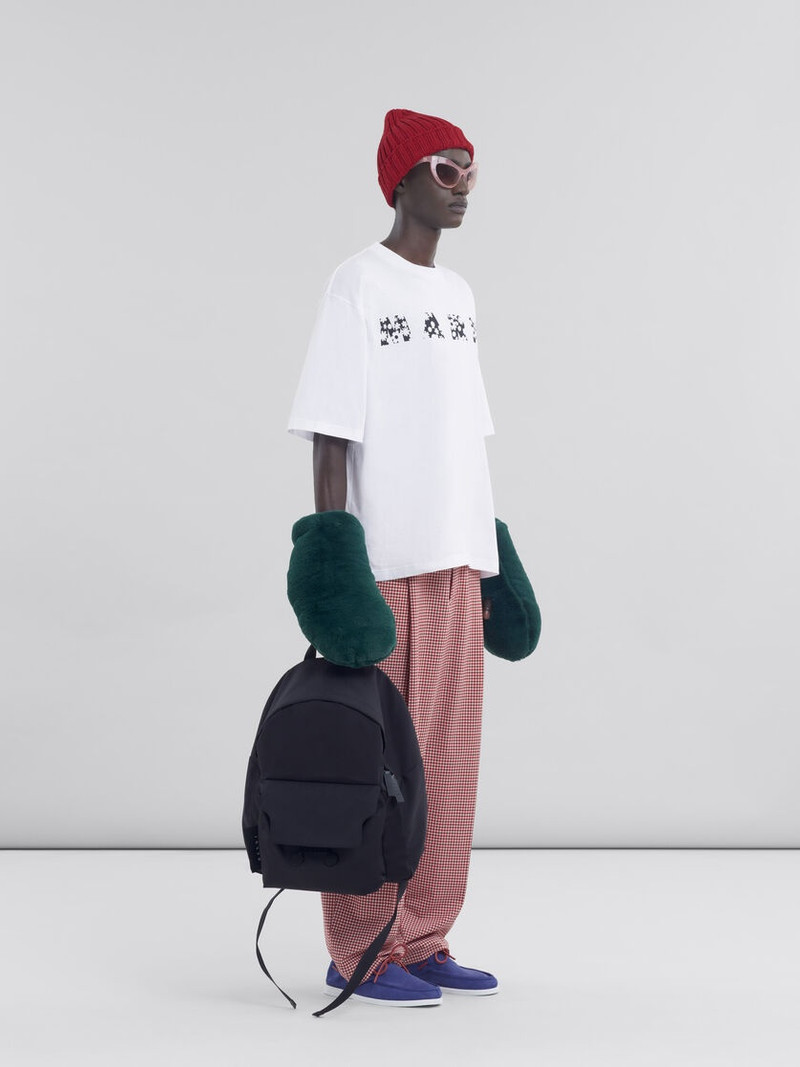 BLACK T-SHIRT WITH POP FIELDS MARNI LOGO 5