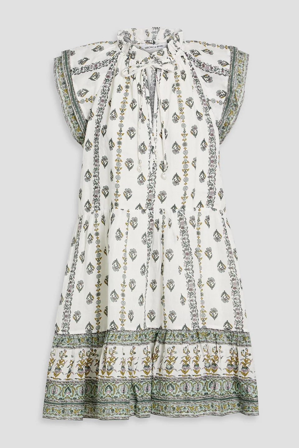 Zee printed ramie mini dress - 1