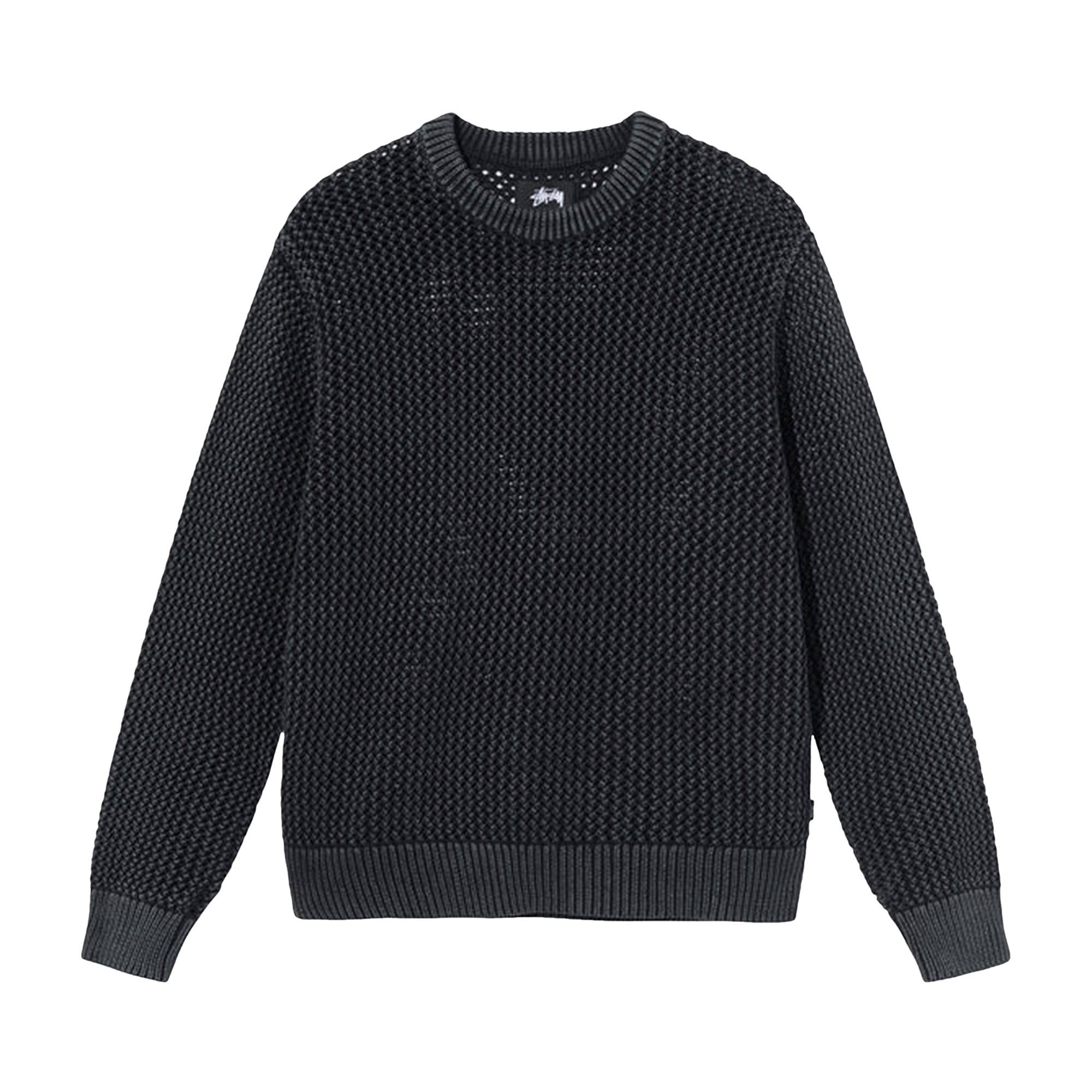 Stussy Pigment Dyed Loose Gauge Sweater 'Black' - 1