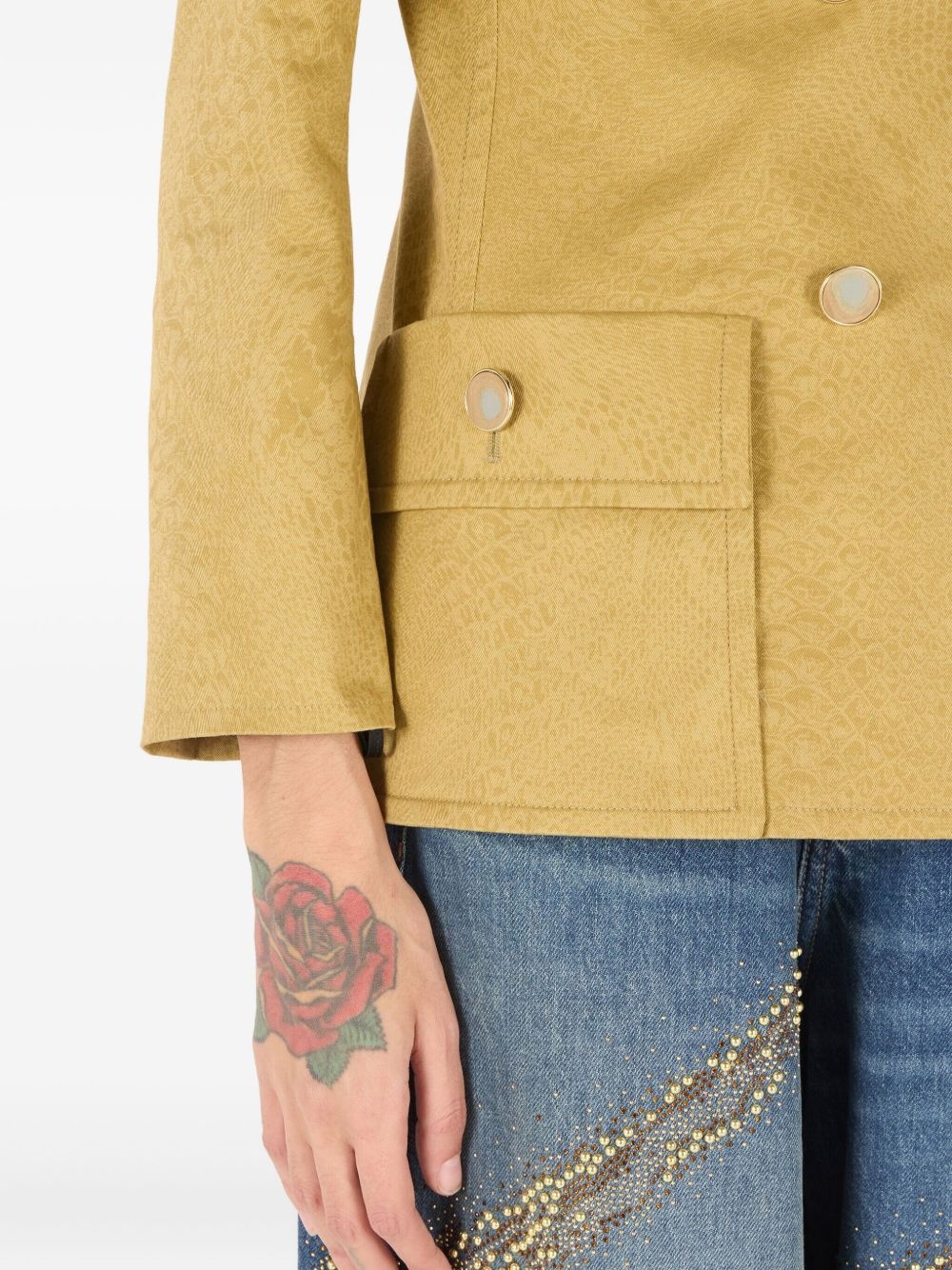 double-breasted fitted jacket - 6