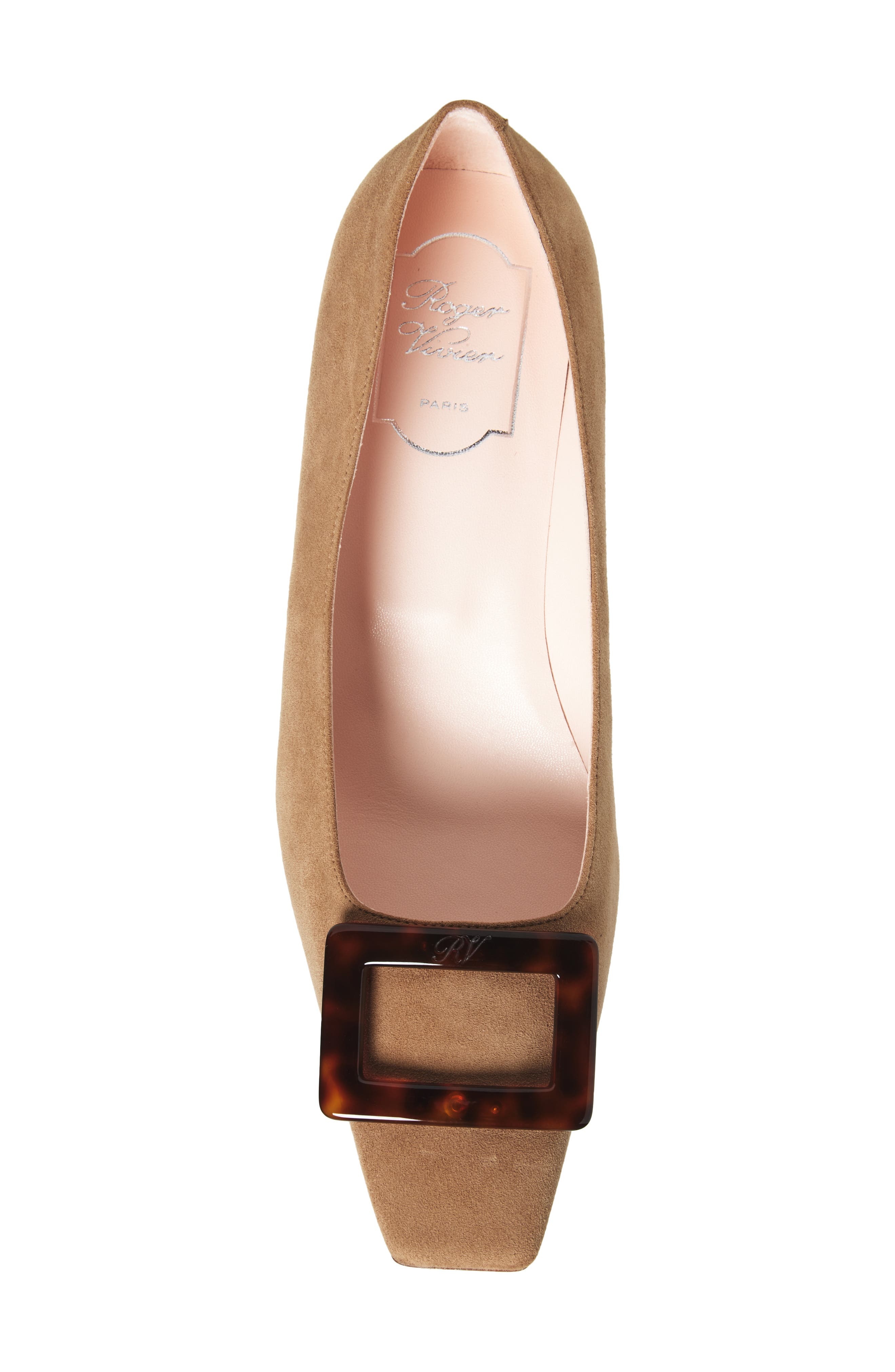 Roger Vivier Belle Vivier Block Heel Pump in Tabacco Chiaro at Nordstrom - 5