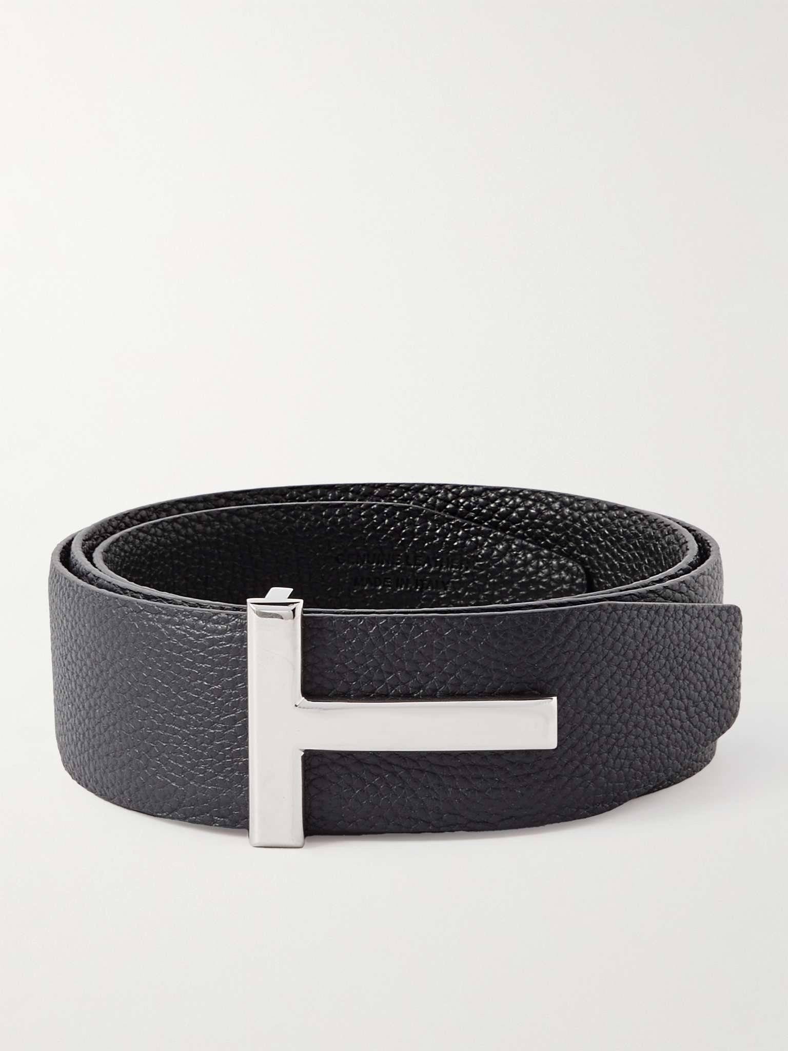 4cm Reversible Full-Grain Leather Belt - 1