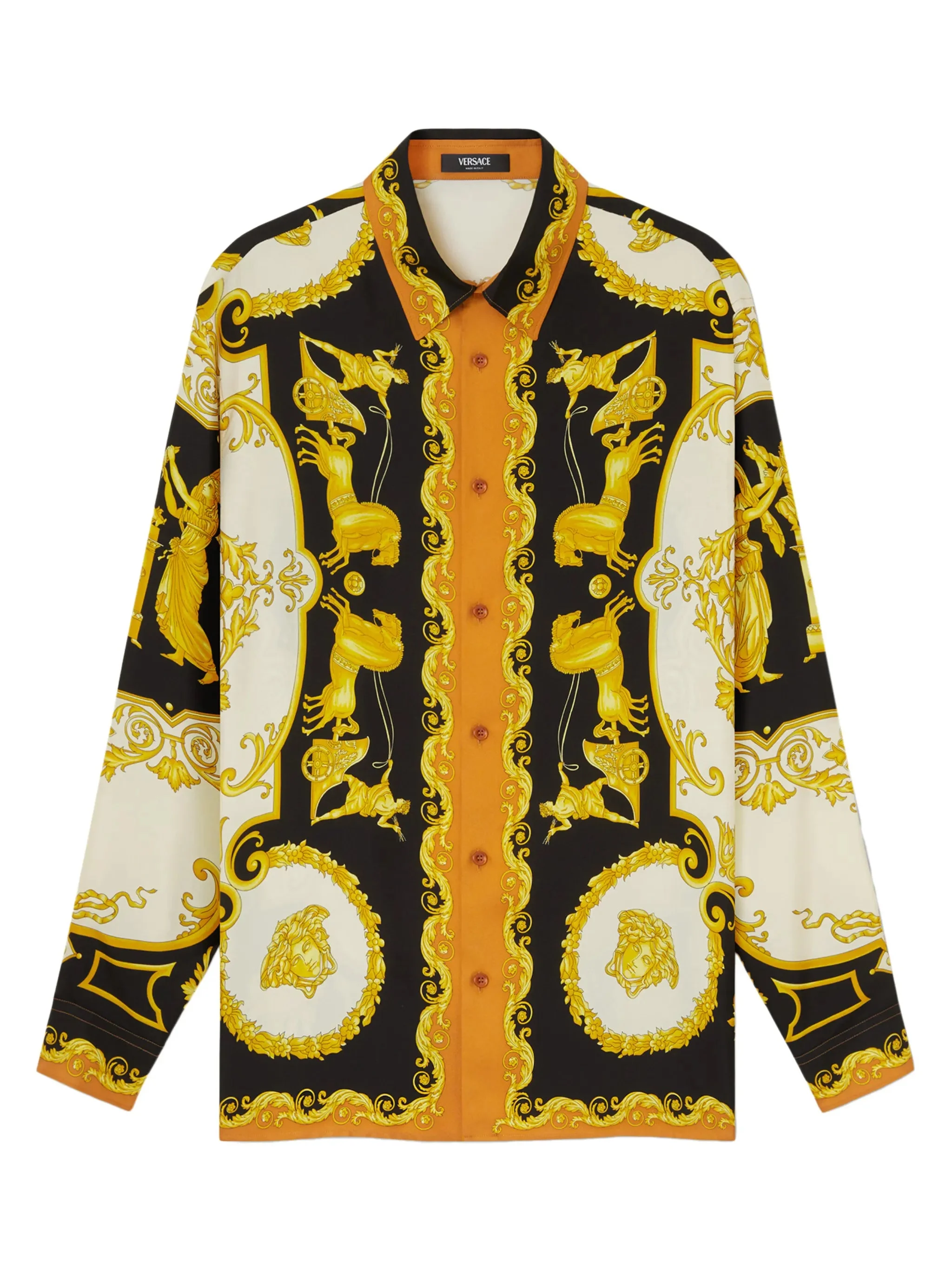 Versace Baroque-patterned Silk Shirt - 1