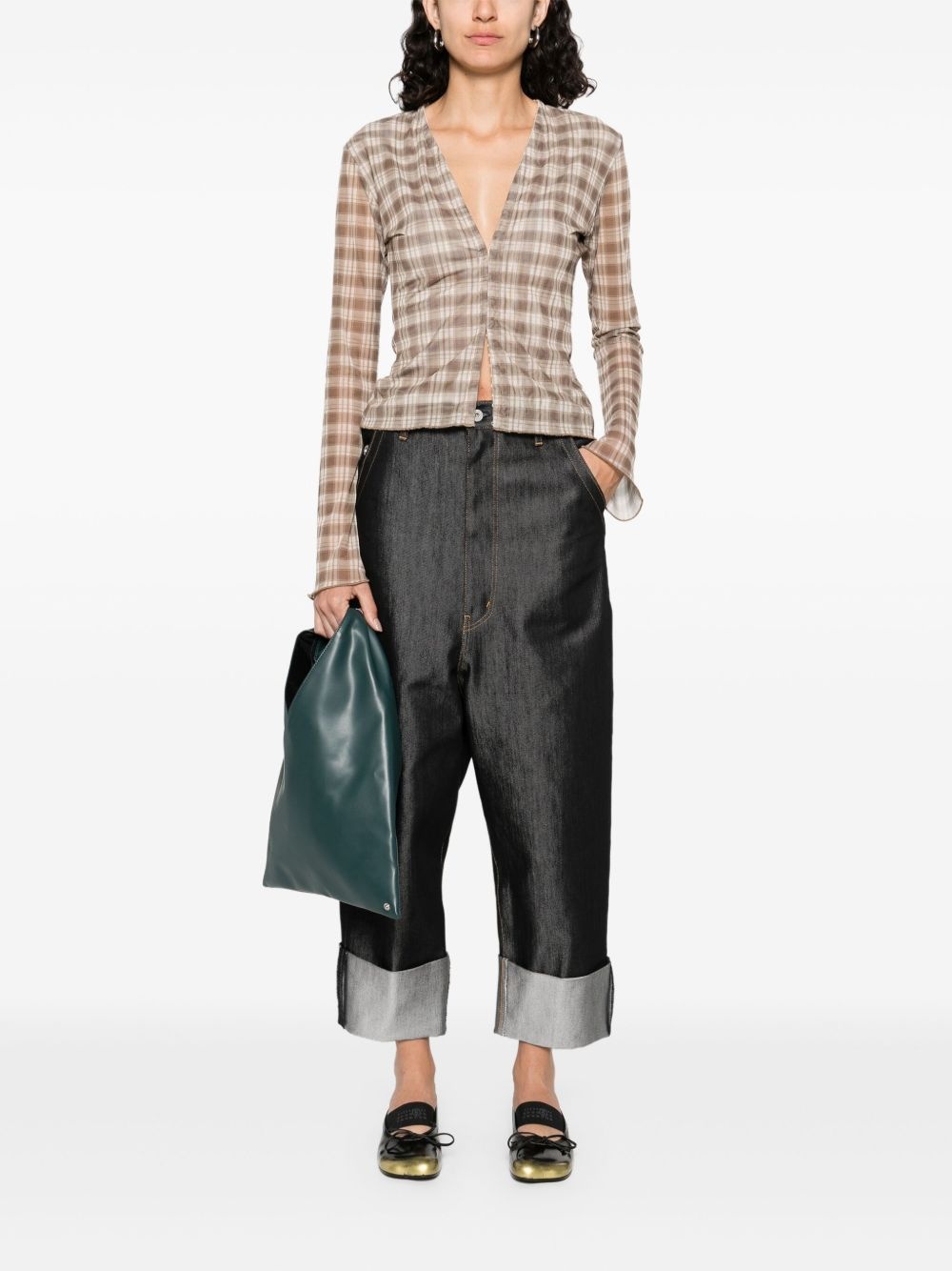 contrast-stitching jeans - 2