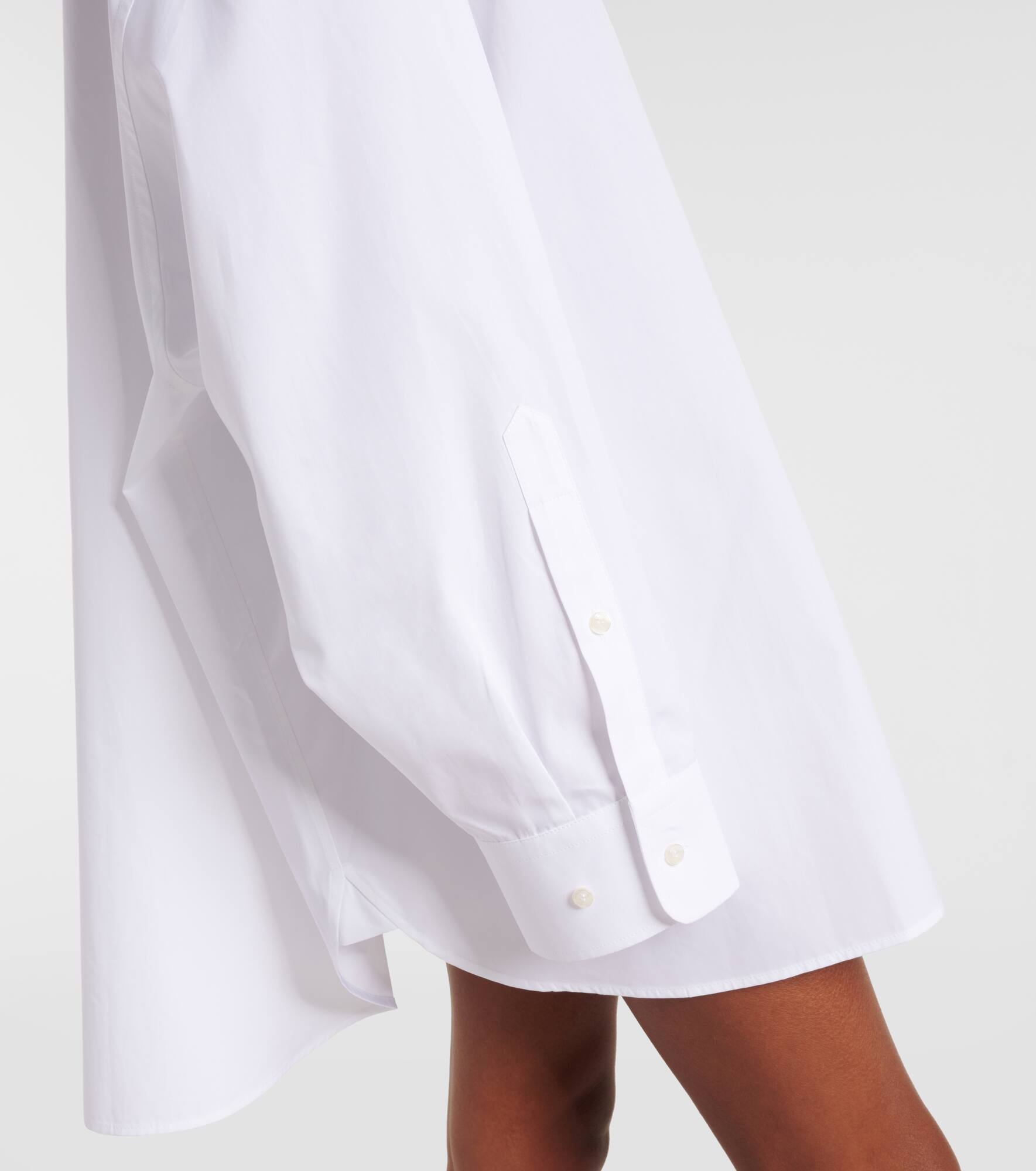 Oversized cotton poplin shirt dress - 5