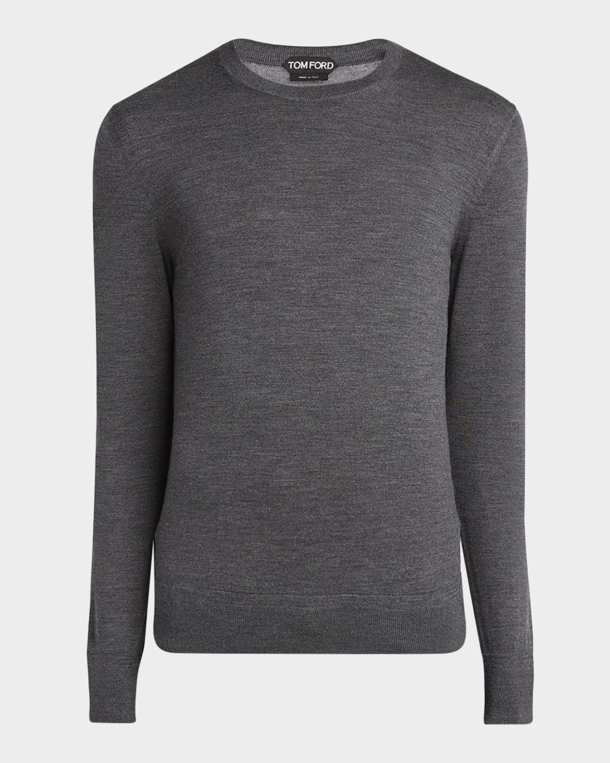 Men's Fine Gauge Wool Crewneck Sweater - 1