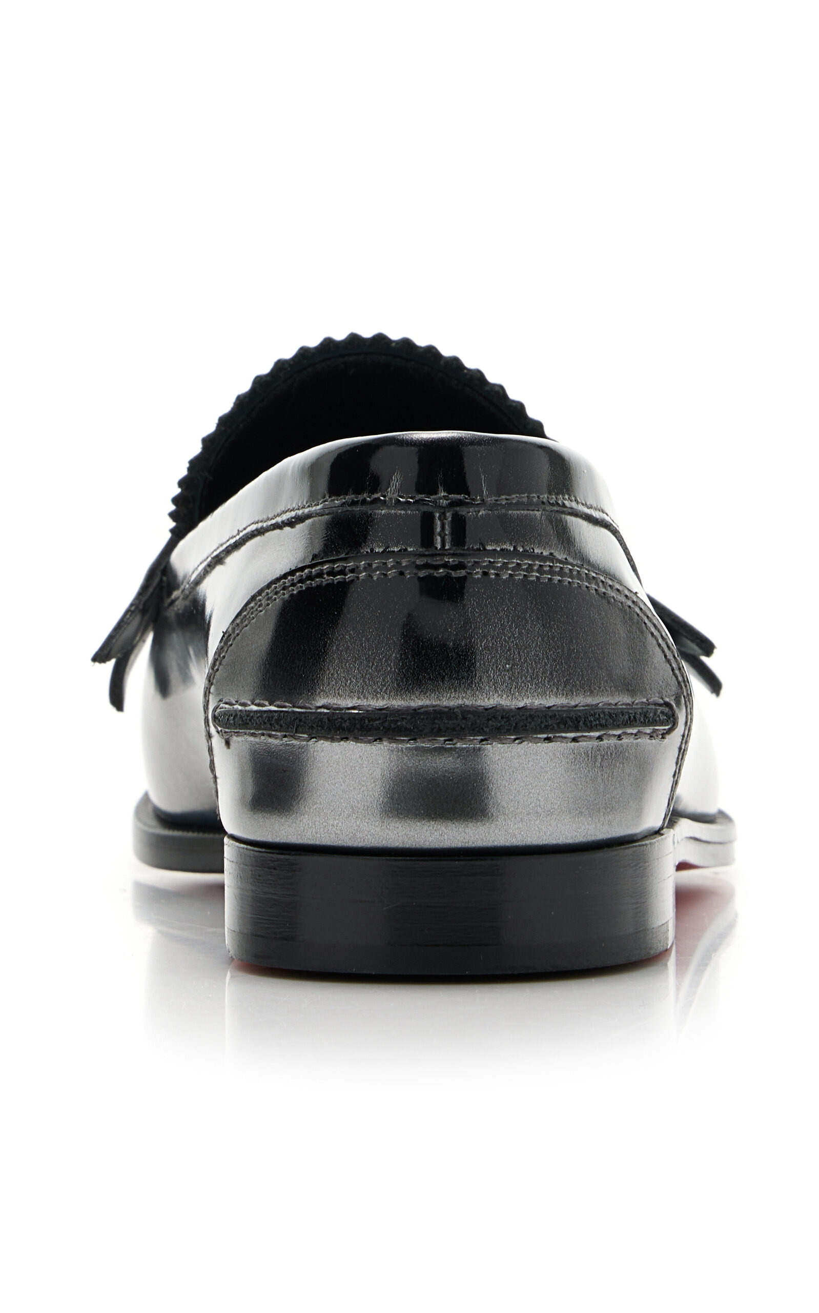 Donna Burnished Leather Penny Loafers silver - 5