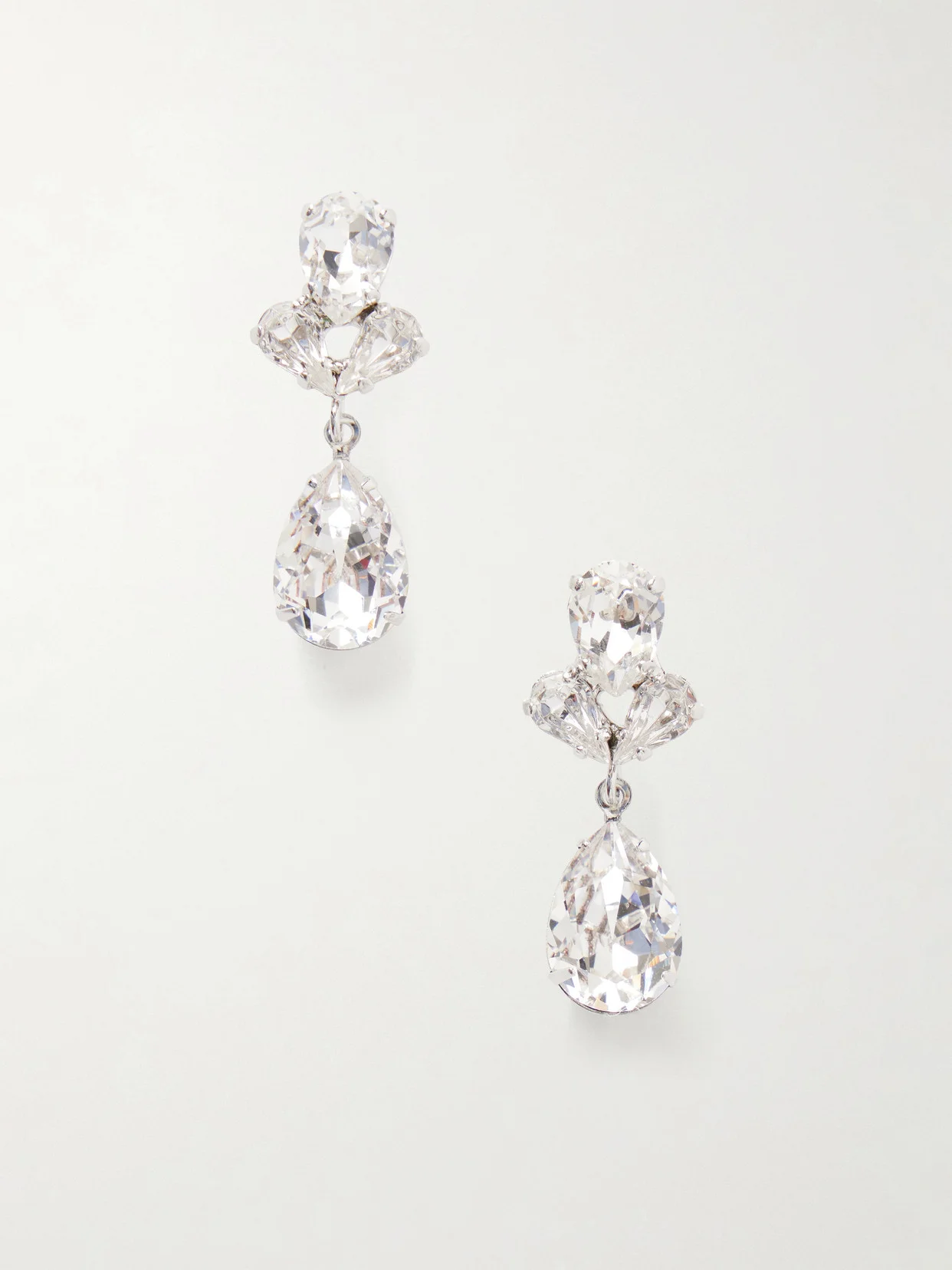 Mariza Silver-tone Crystal Earrings - 1