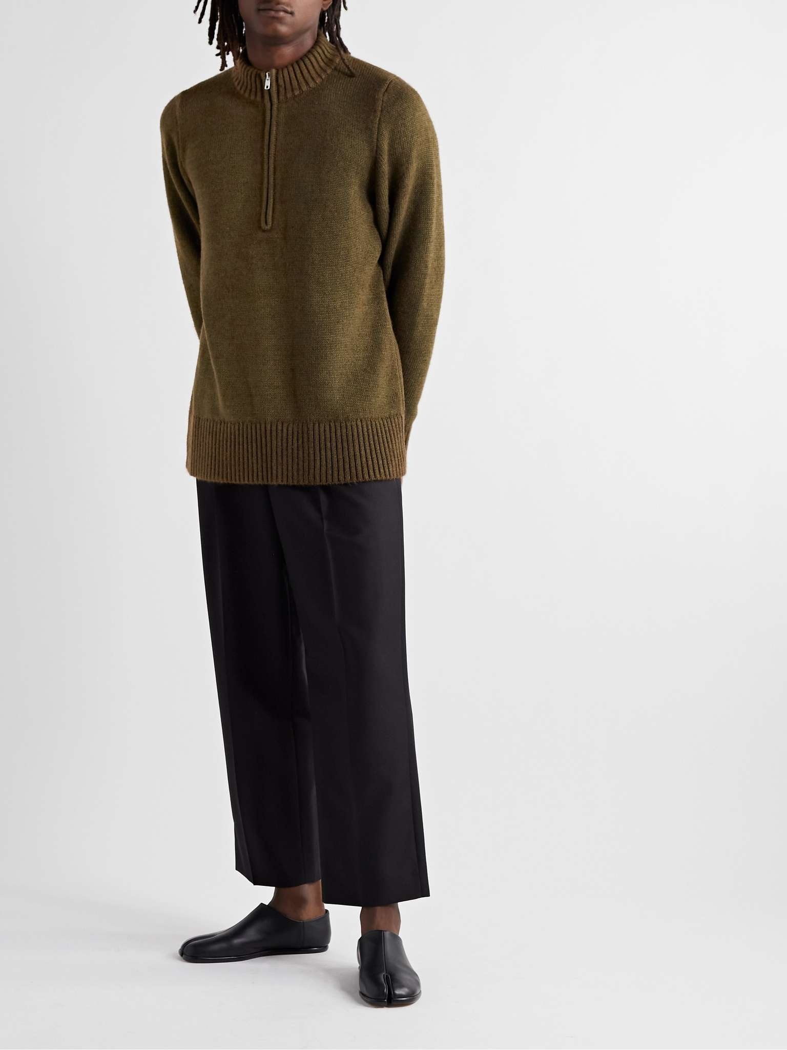 Knitted Half-Zip Sweater - 2