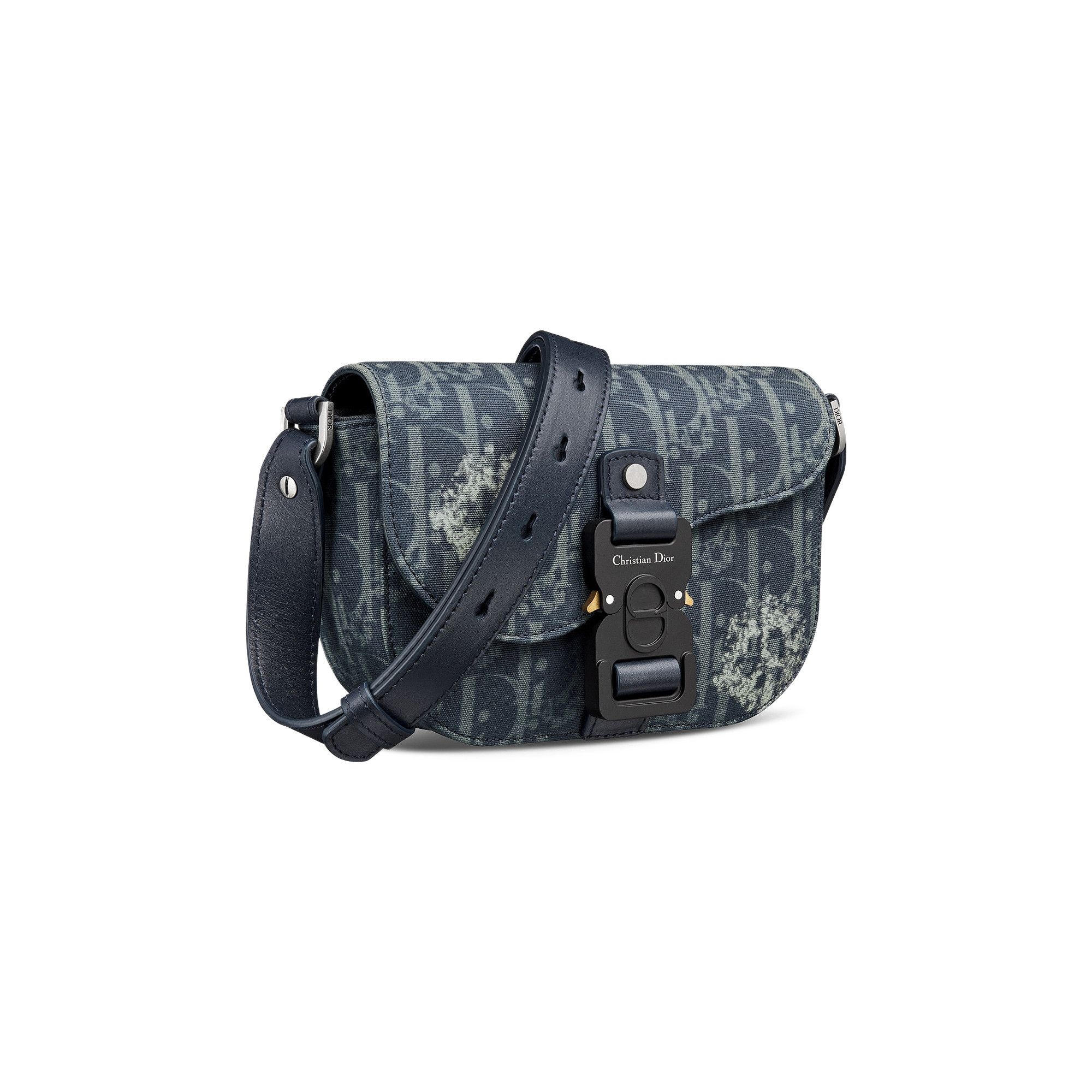Dior x Denim Tears Saddle Pouch With Strap 'Blue' - 3