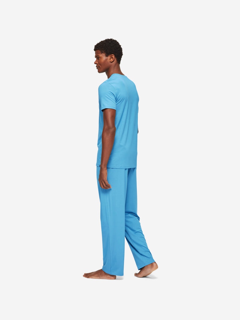 Men's Lounge Trousers Basel Micro Modal Stretch Harbour Blue - 4