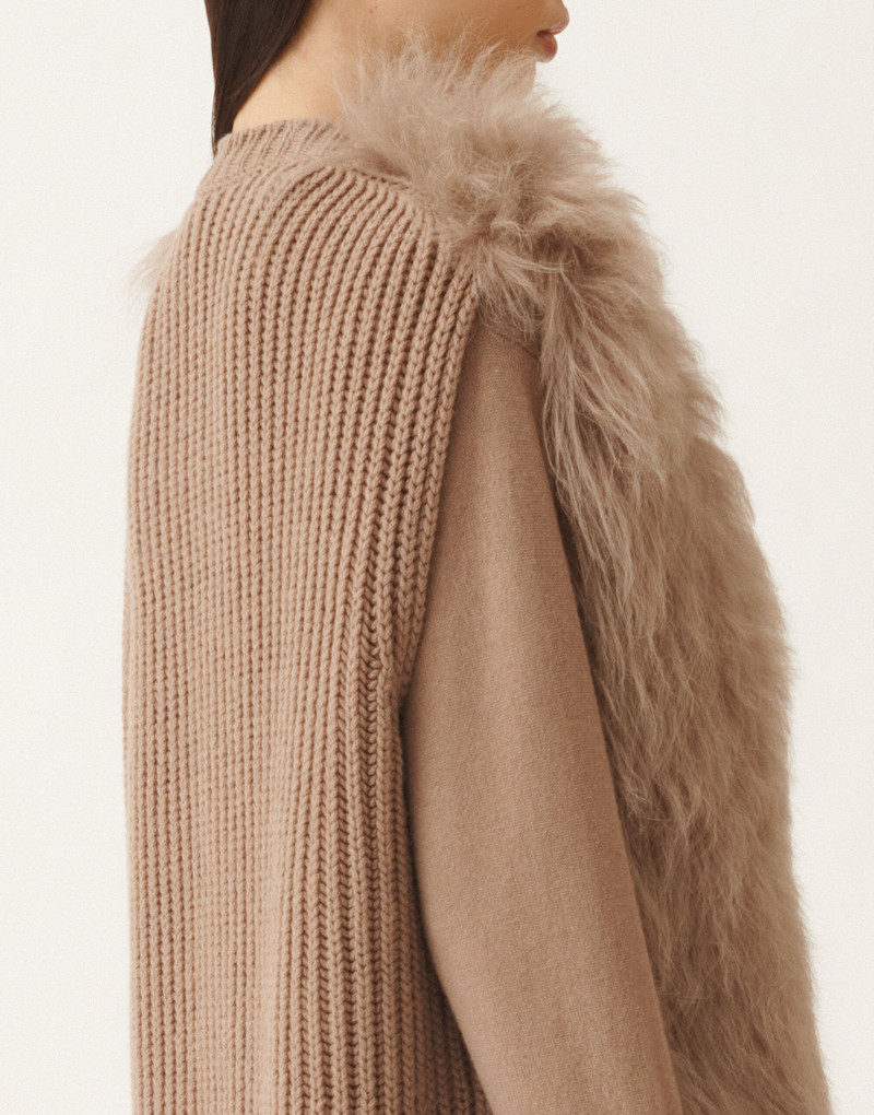Shearling long hair vest 5