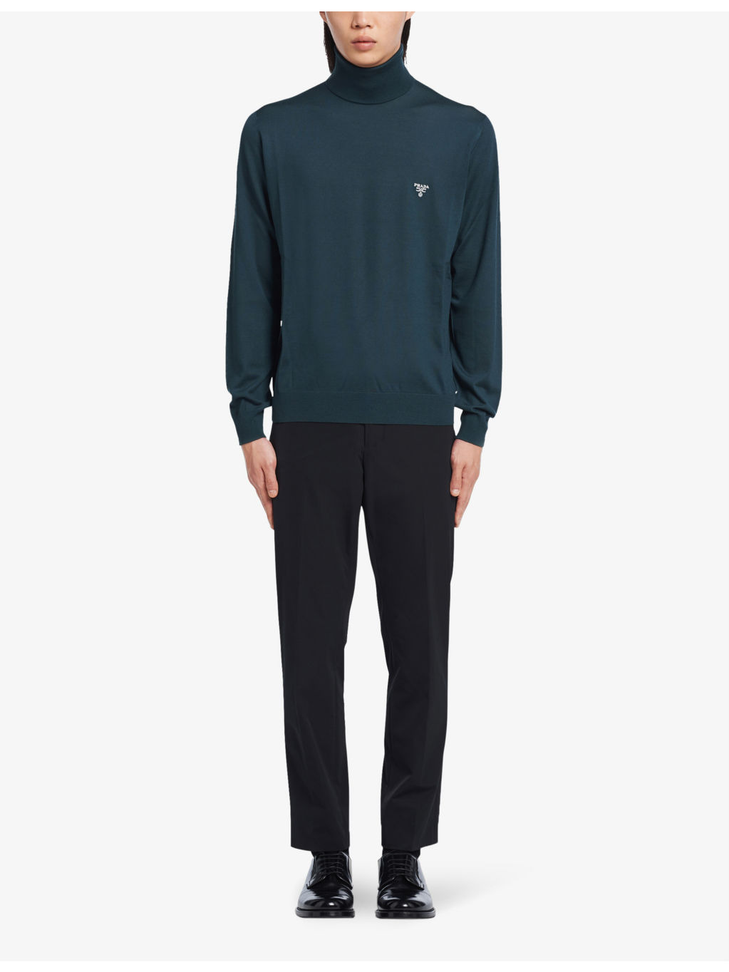 Logo-print turtleneck wool jumper - 2