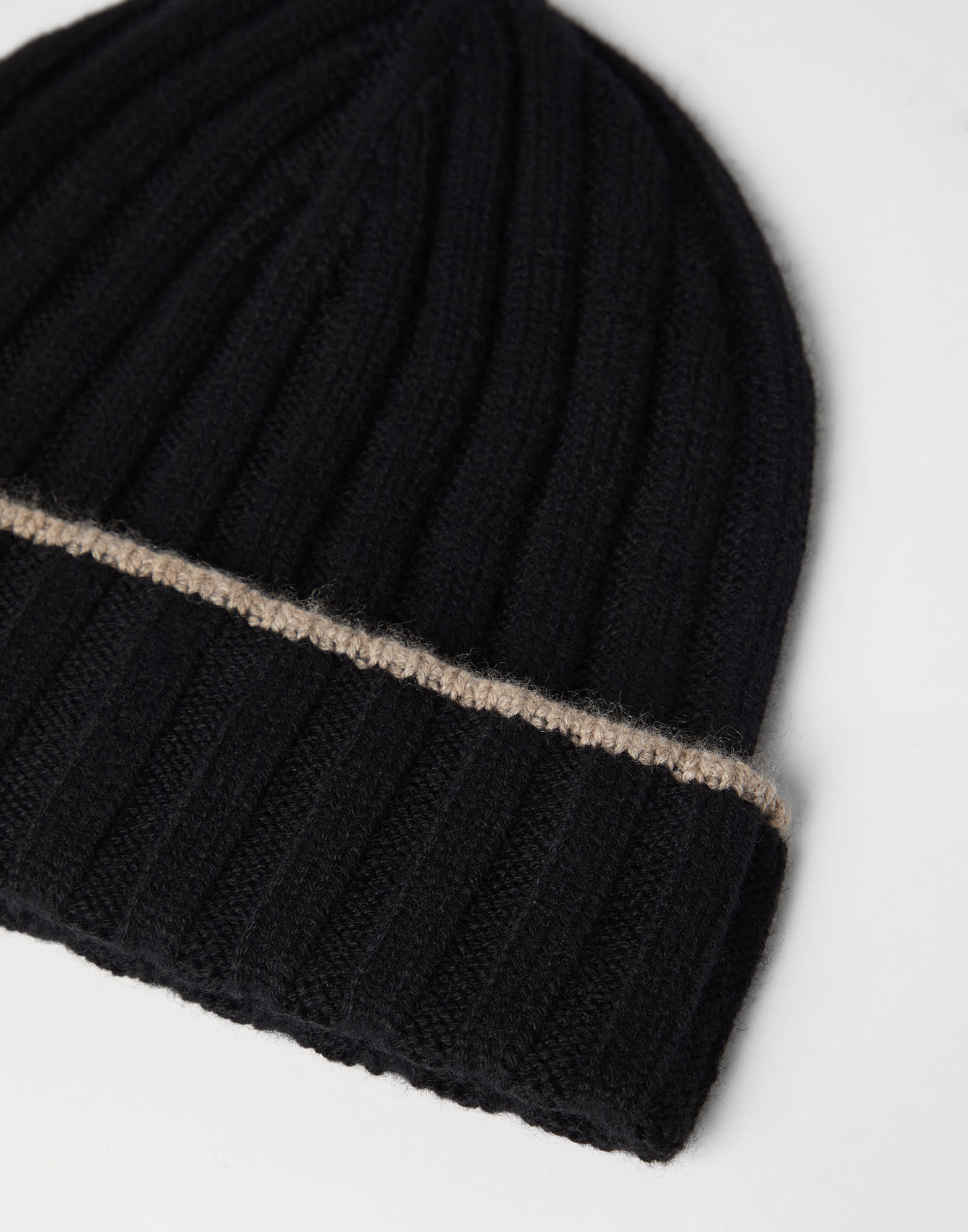 Cashmere rib knit beanie - 2