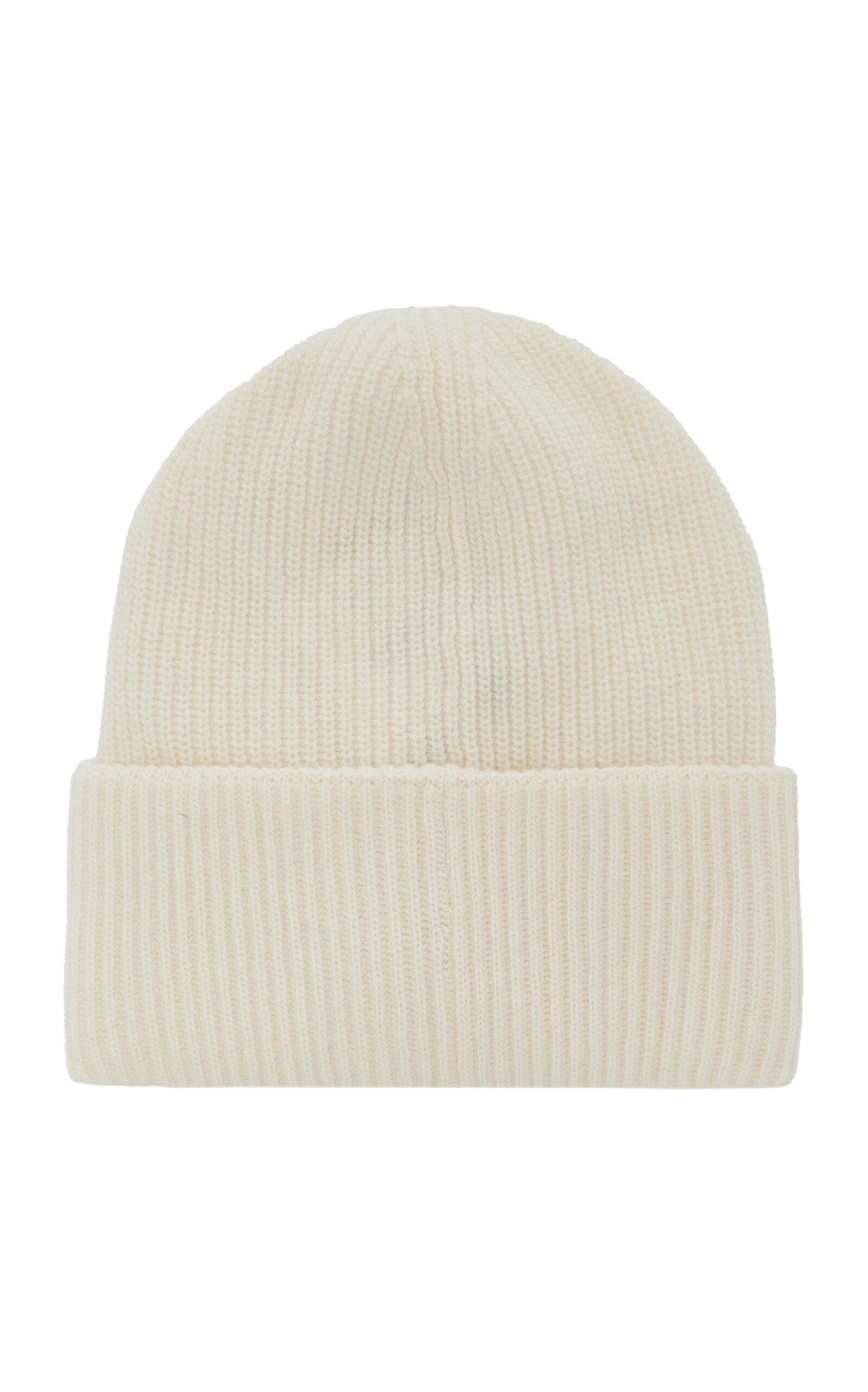 Ribbed-Knit Wool Beanie white - 2