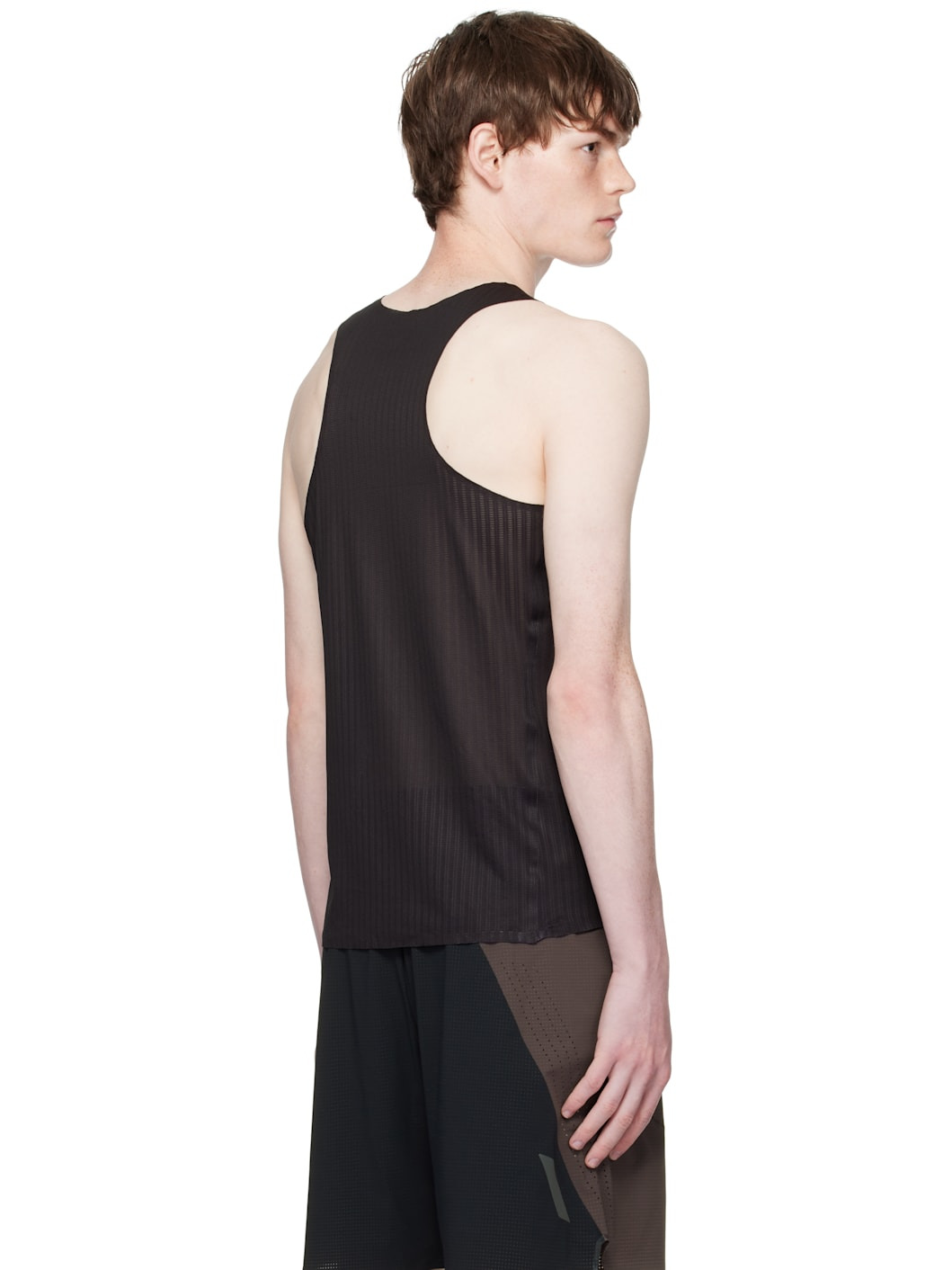 Black Lightweight SPACE3D Race Tank Top - 3