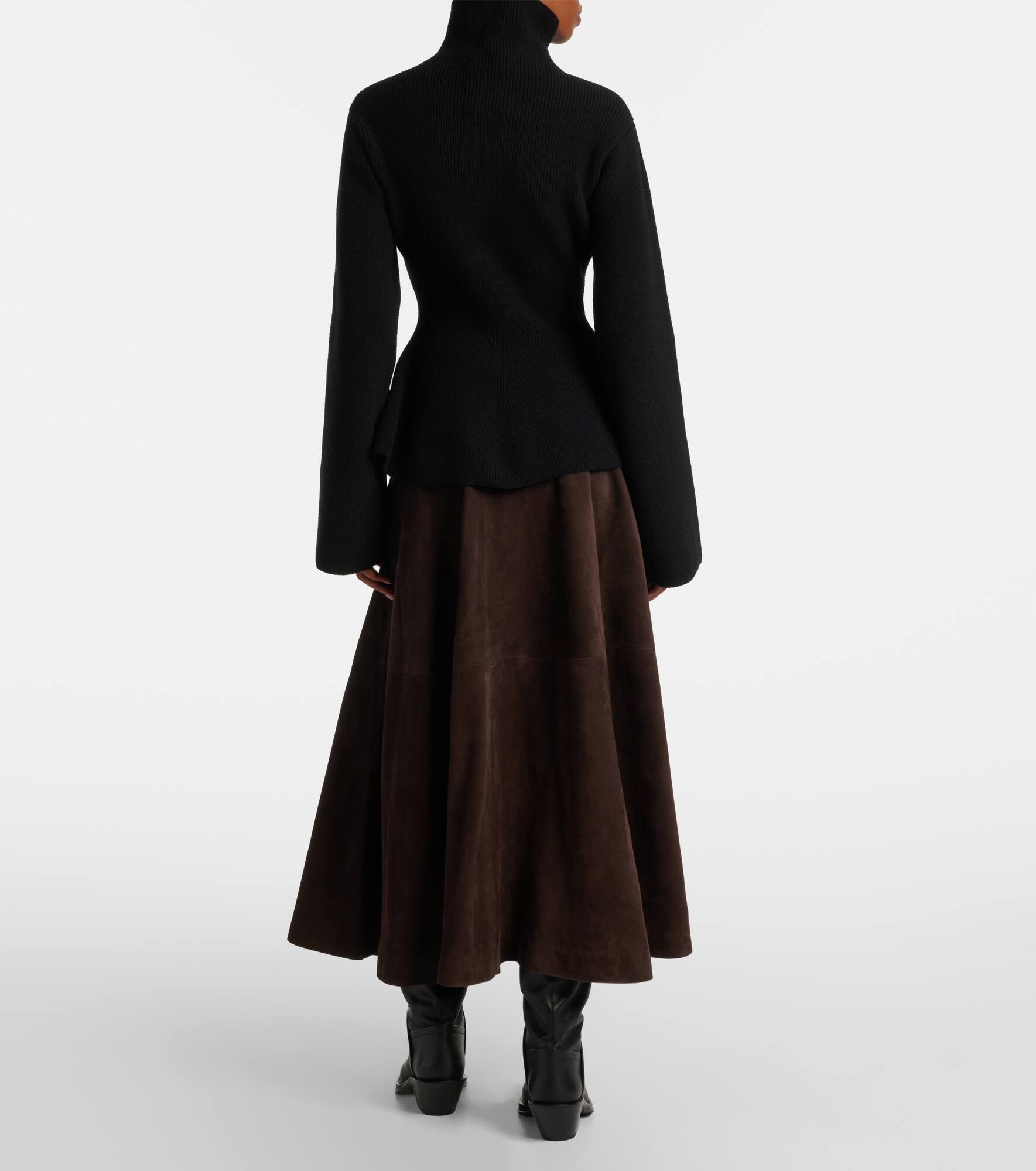 Turtleneck wool and cashmere top - 3